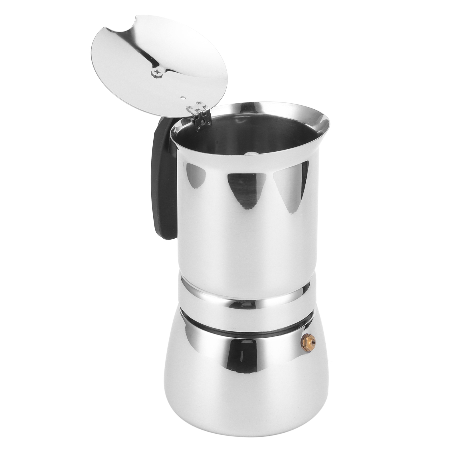 Espressokanne Aus Edelstahl Für 4 Tassen (200 Ml), Tragbare Kaffeemaschine Für Zuhause Und Büro, Professionelle Kaffeemaschine.