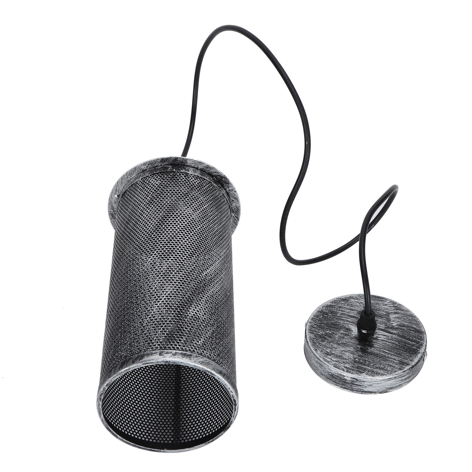 Industrieller Metallgitter-lampenschirm E27, Retro-pendelleuchte Aus Silbernem Eisen Für Bar Und Café, Spannung Ac85-265v