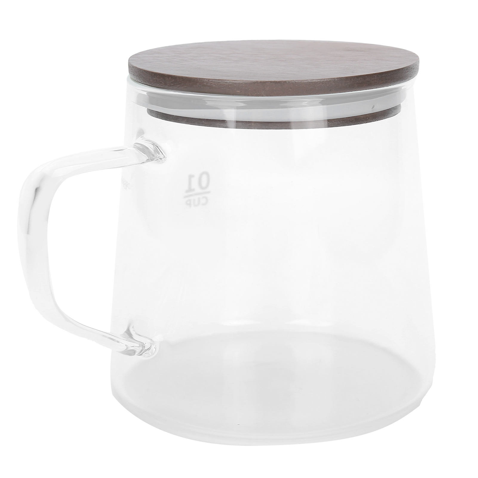 300 Ml Hitzebeständige Glaskanne Mit Deckel, Isoliertem Griff, Wasserkocher Für Kaffee, Milch Und Saft