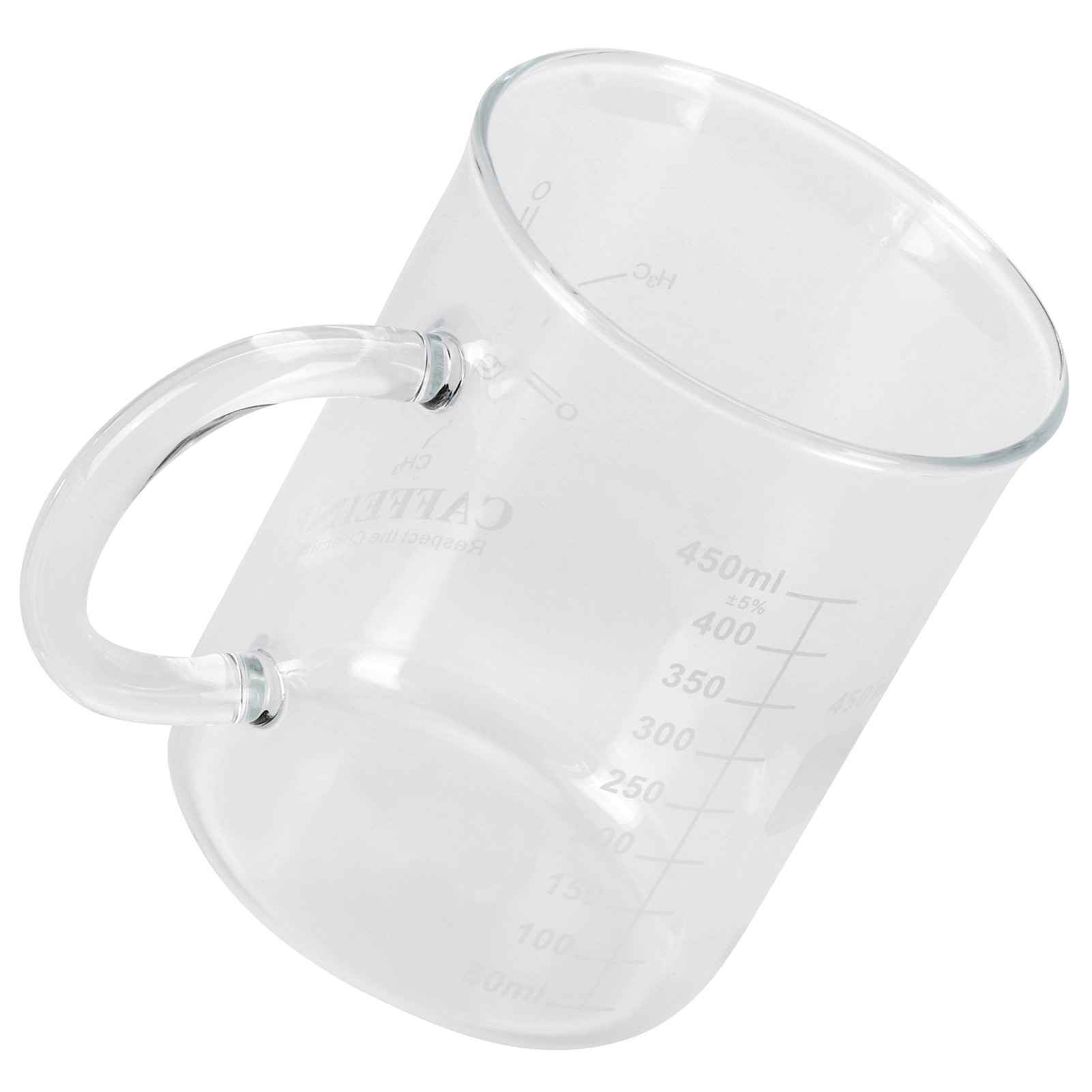 Messkrug-set Aus Borosilikatglas Mit Henkel Und Skala Für Kaffee Und Tee, 180 Ml
