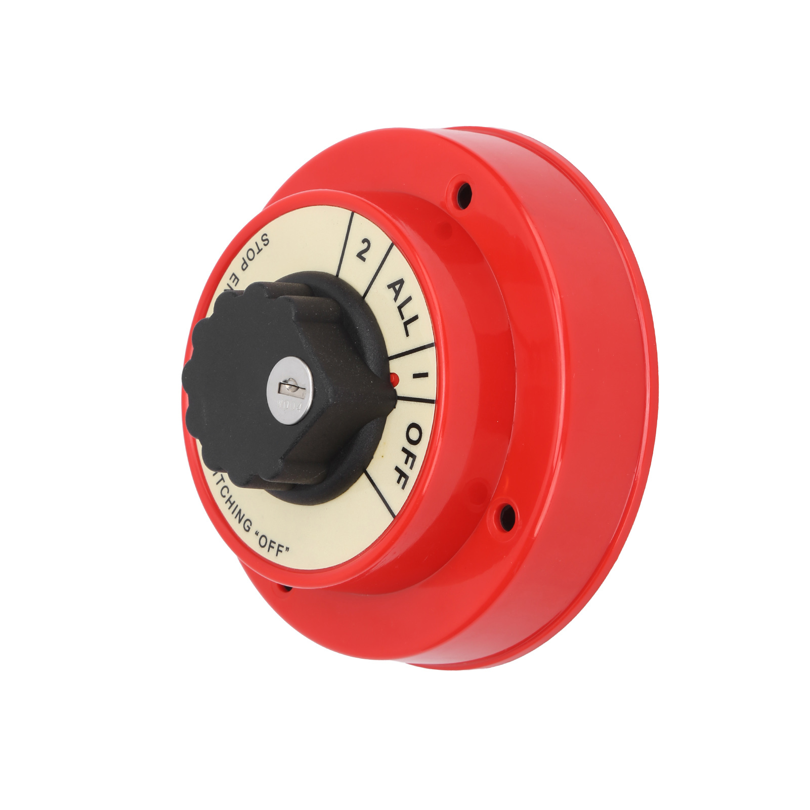 4-stufiger Bootsbatterie-wahlschalter, Gelbe Kunststoff-/metallabdeckung, Mittlere Belastbarkeit, Doppel-marinebatterie