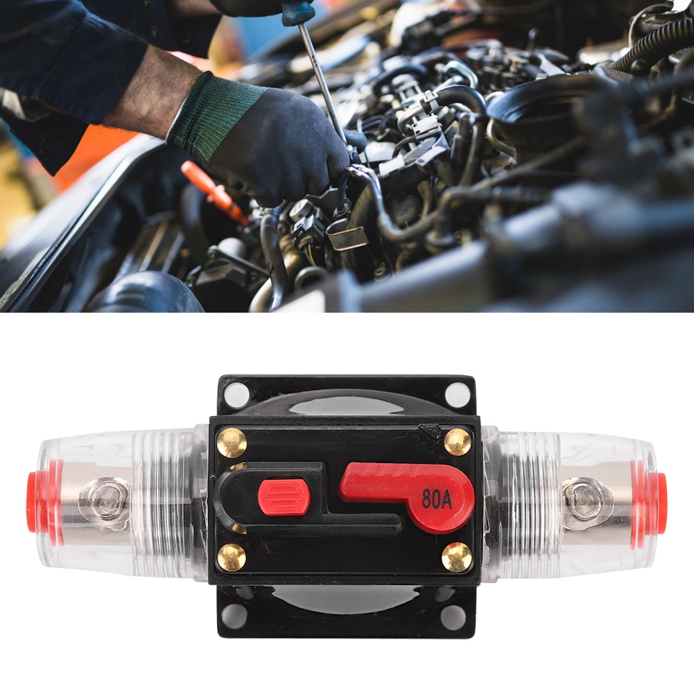 12-24v Auto-audio-stereo-verstärker-reset-schutzschalter-sicherungshalter 80a