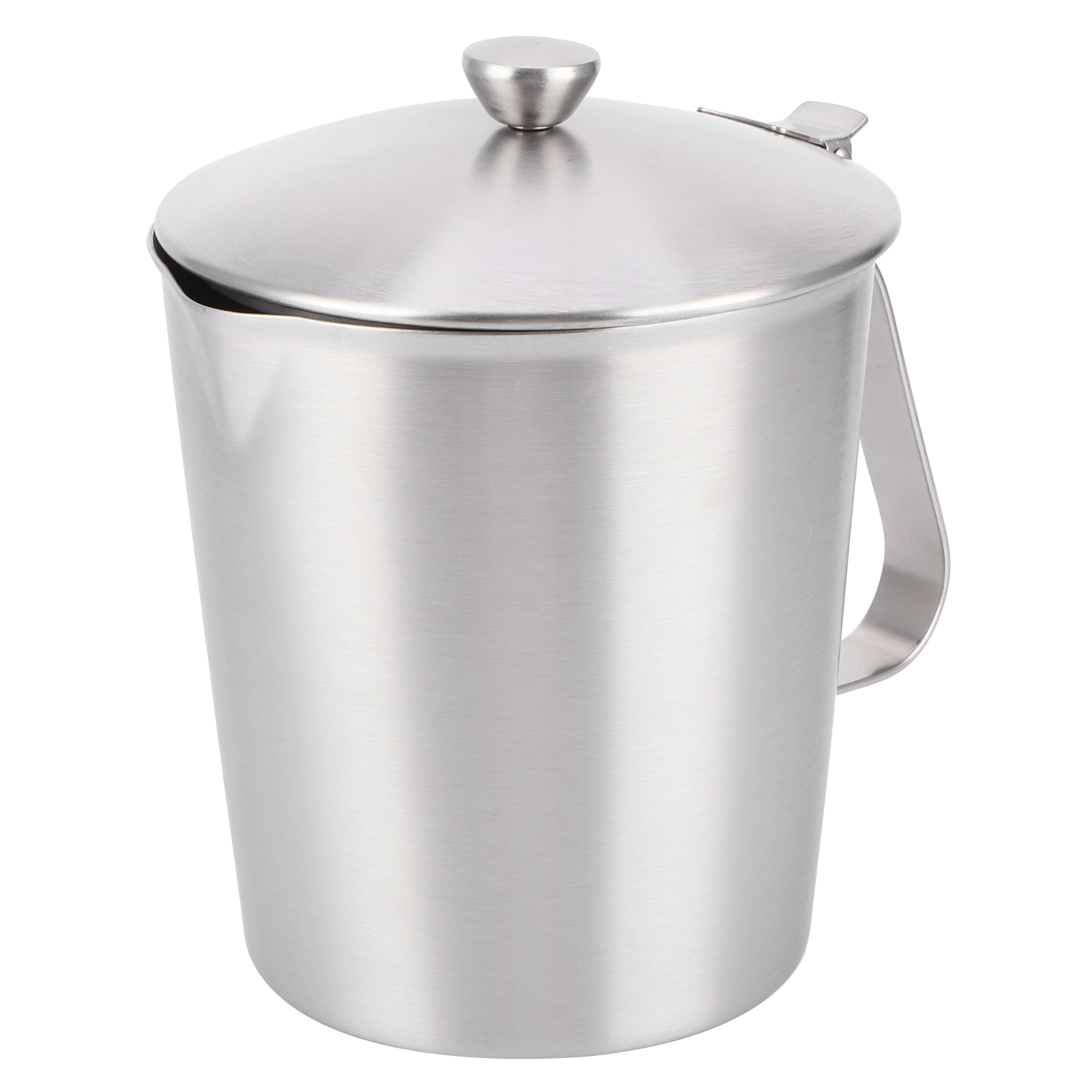 Dicke Latte-kaffee-tasse Aus Edelstahl 304, 1000-ml-milchkännchen Mit Skala Und Deckel