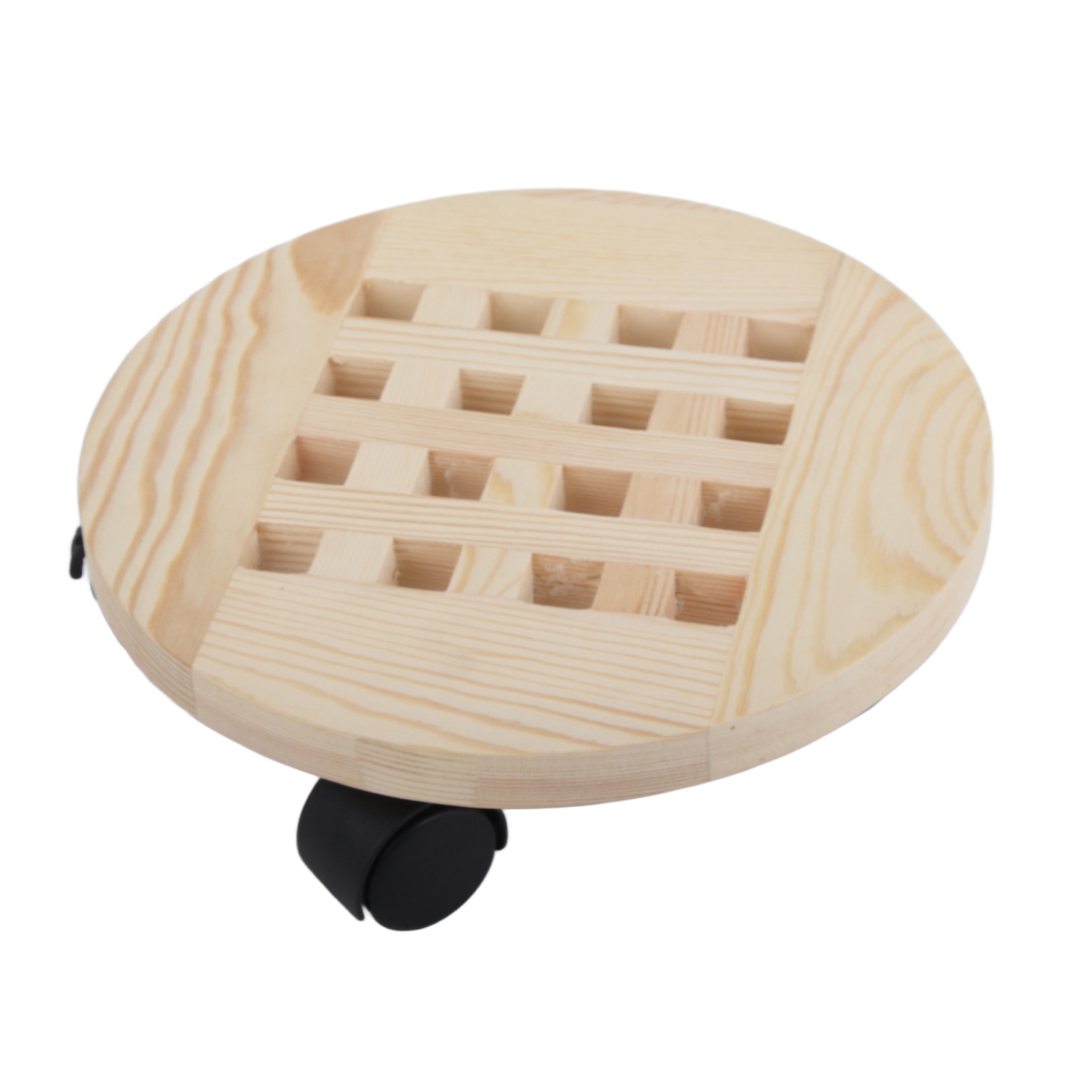 Pflanzenständer Aus Holz Mit 6 Rollen, 360° Drehbarem Tablett Und Mobilem Blumentopf Für Den Innenbereich