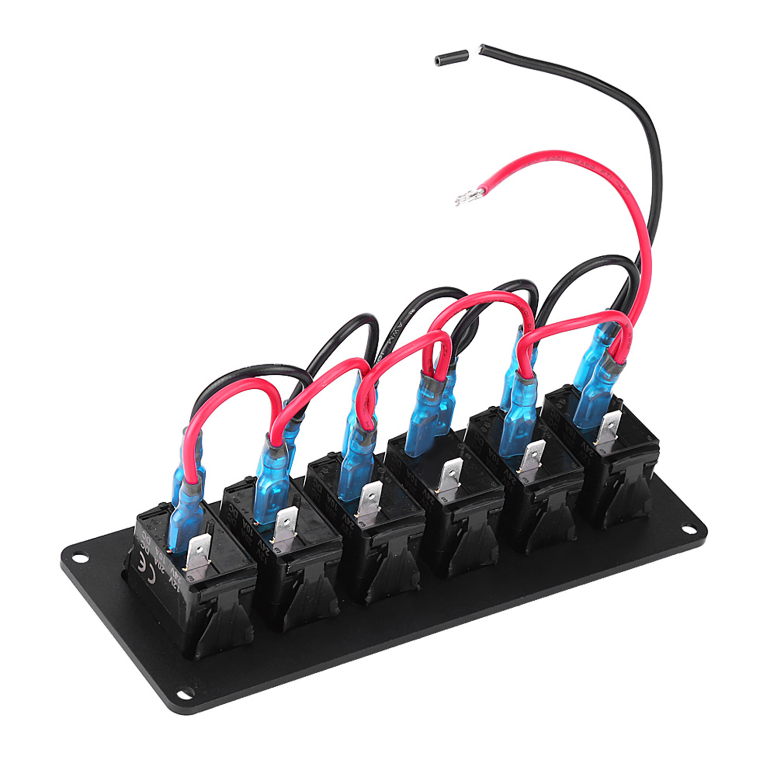 6-wege-wippschalterfeld, 12–24 V, Für Auto, Wohnmobil, Boot, Yacht, Schifffahrt, Blaue Led