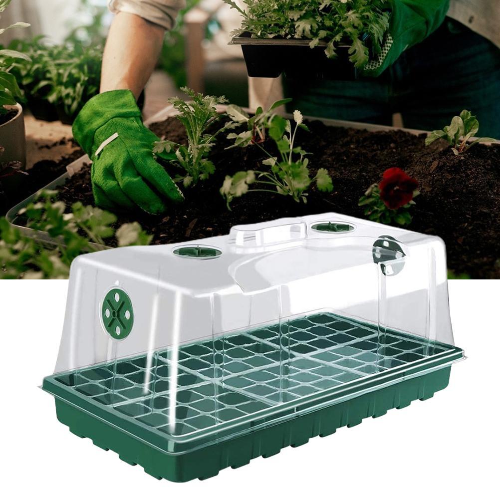 Set Mit 6 Anzuchtschalen À 12 Zellen, Inklusive Deckel, Boden Und Schalter Saatgutschale Für Garten, Blumentopf Und Gartenzubehör