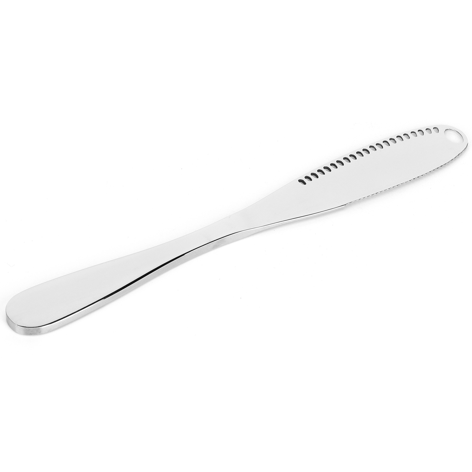 Buttermesser Aus Edelstahl Mit Wellenschliff, Gezahnte Klinge Für Käsekuchen, Obst Und Käse, Vielseitiger Streicher