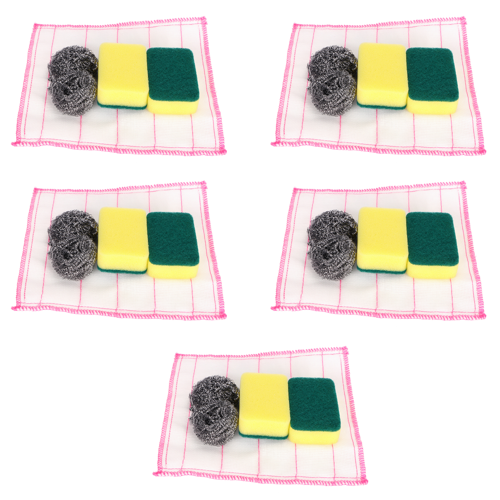 5 Sets Stahlschwämme, Multifunktionales Geschirrtuch, Küchenreinigungswerkzeug