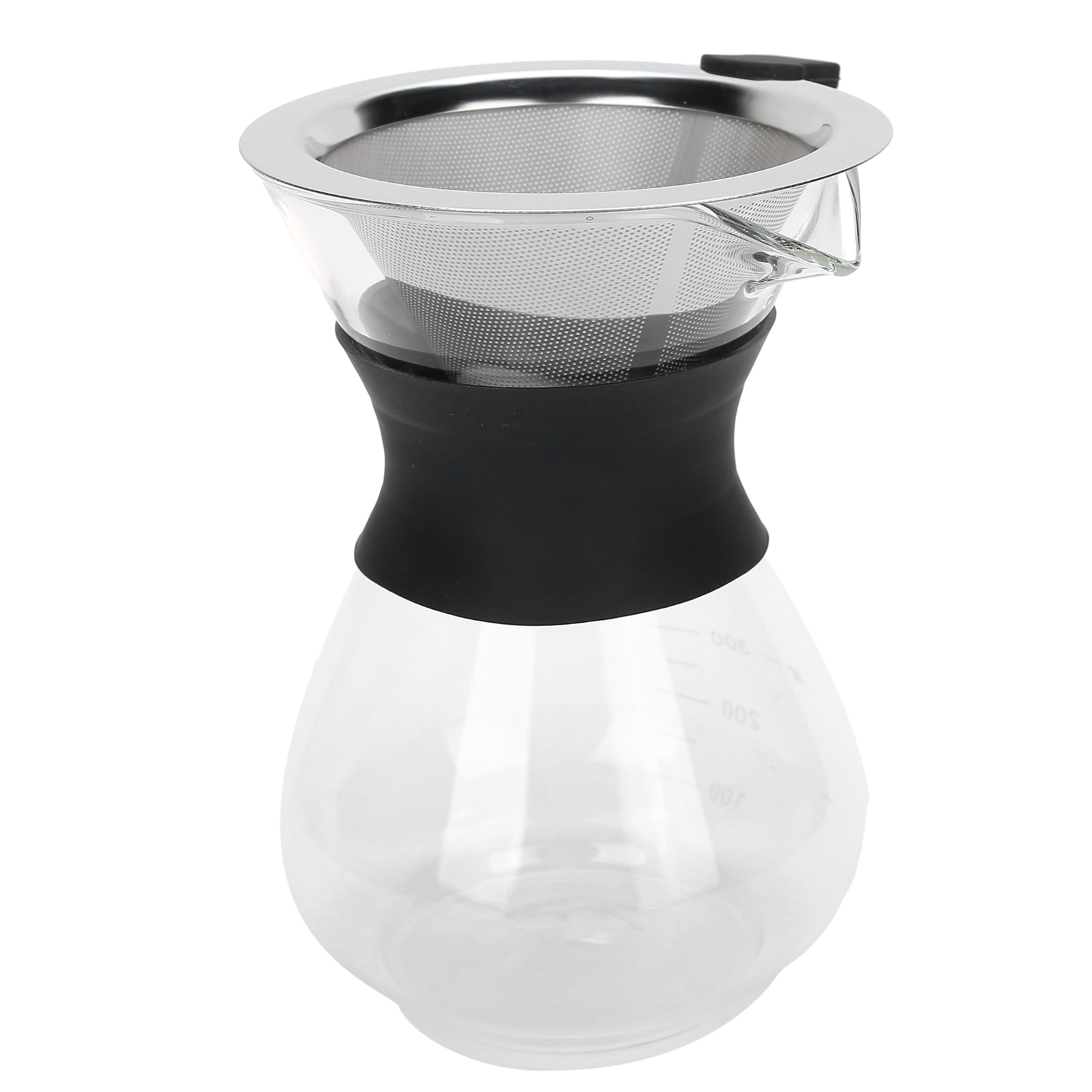 Wiederverwendbare 400-ml-glaskaffeekanne Mit Edelstahlfilter, Manuelle Kaffeemaschine, Brühset.