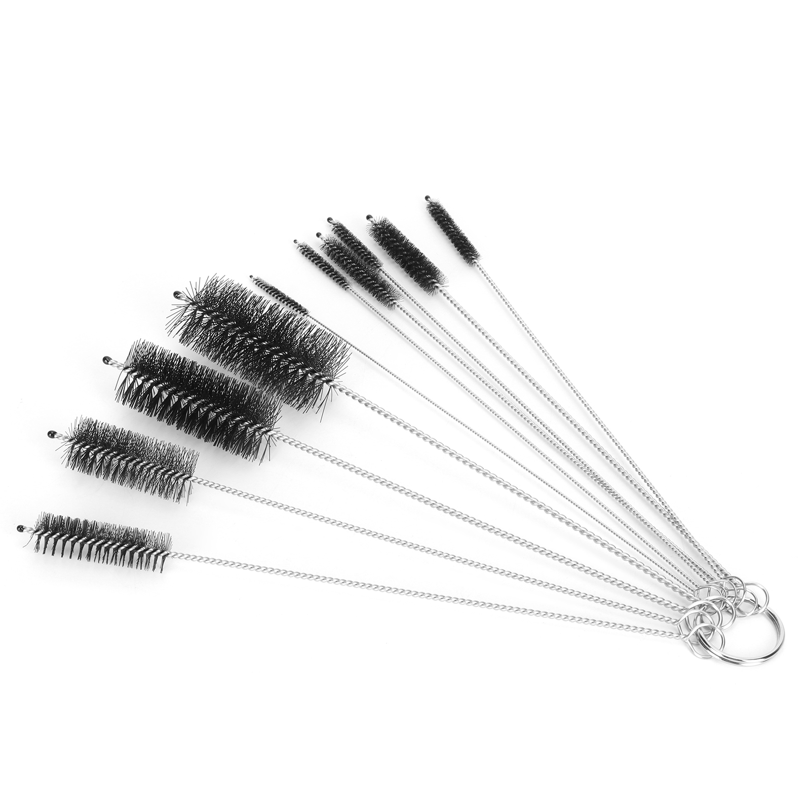 Set Mit 10 Reinigungsbürsten Für Kaffeemaschinen, Edelstahl Und Nylon, Flaschenset