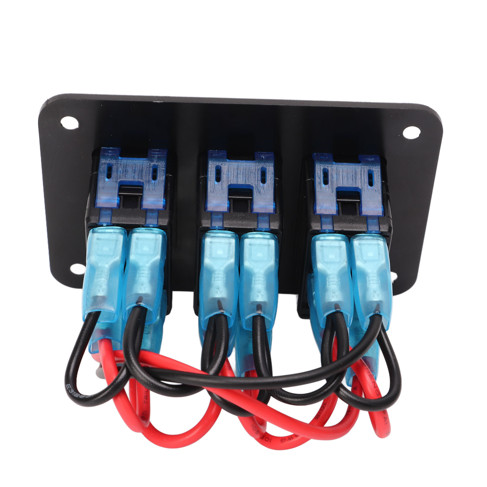 Wasserdichter 3-schalter-wippschalter (12–24 V, 30 A, 5-polig, Blaue Led-beleuchtung), Flexible Pc-halterung Für Wohnmobil, Auto, Boot