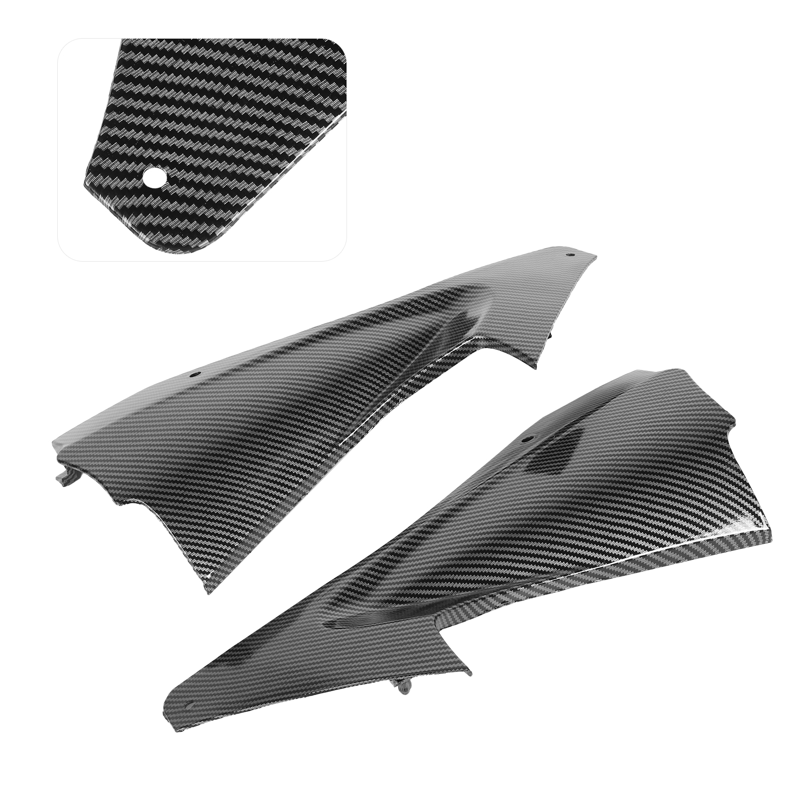 2x Carbon Style Seitliche Lufteinlässe Für Motorradverkleidung, Kompatibel Mit Yamaha Yzf R6 2006-2007