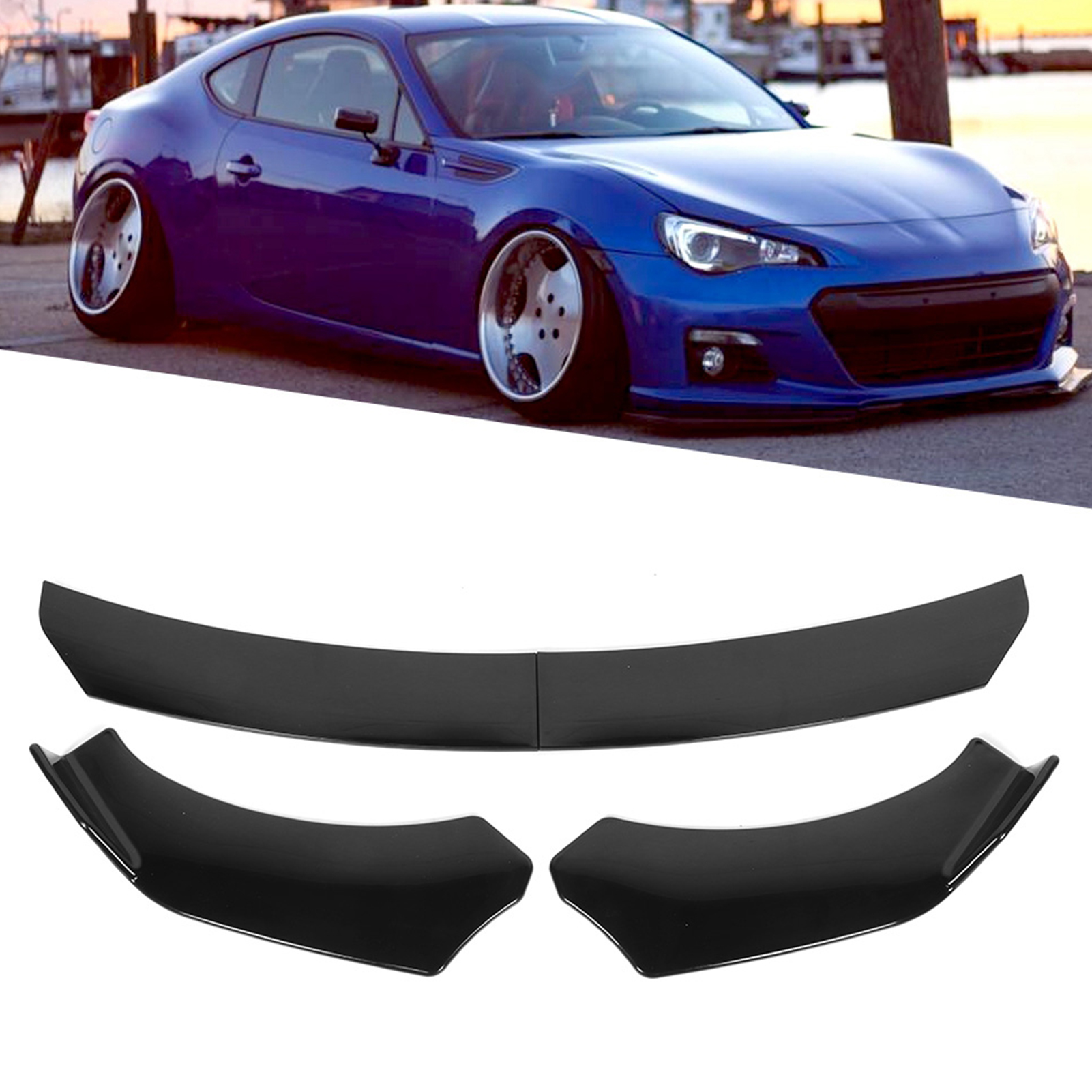 4-teiliges Frontstoßstangen-lippensplitter-finnen-diffusor-abdeckungs-schutzset, Passend Für Subaru