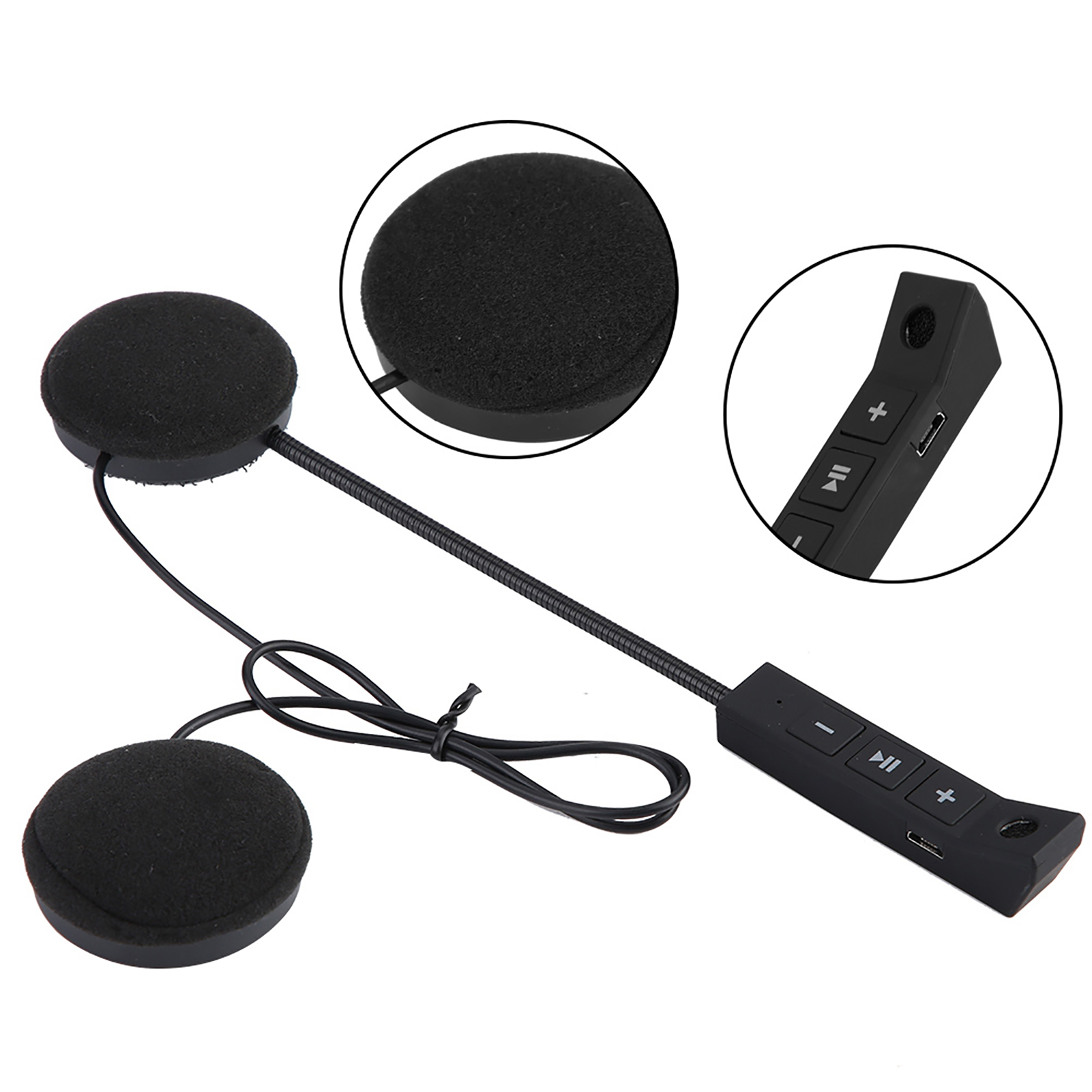 2-teiliges Bluetooth-motorradhelm-intercom-set, Kopfhörer Mit Mikrofon, Freisprechfunktion, Hi-fi-sound Für Motorradhelme