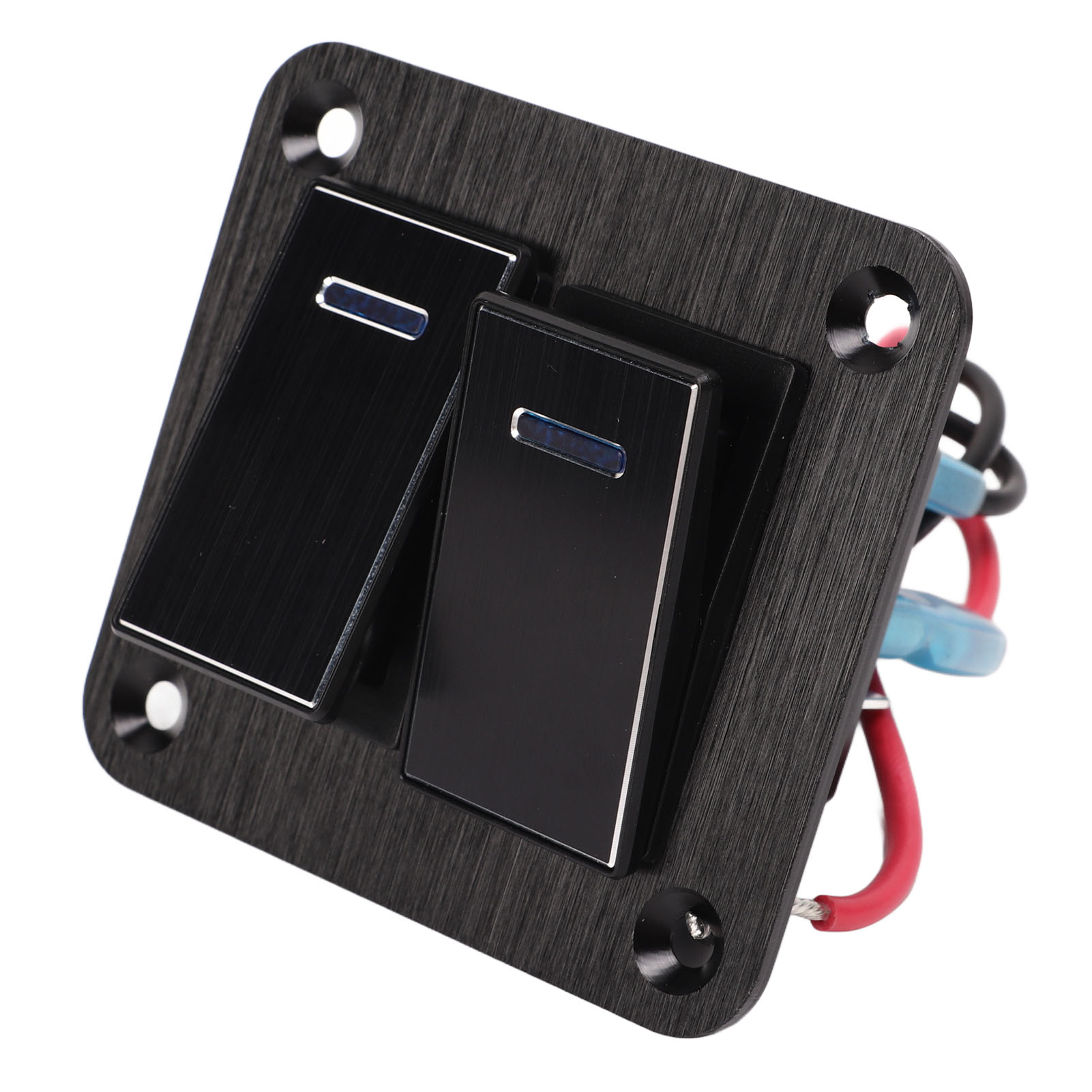Wasserdichter 2-wege-ein/aus-wippschalter, 12 V/24 V, Blau Hinterleuchtetes Aluminiumgehäuse Für Auto, Boot, Lkw, Wohnmobil