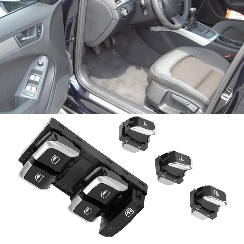 Satz Mit 4 Elektrischen Fensterheberschaltern Für Fahrer- Und Beifahrerseite Für Audi A4/s4 B8 2008-2012, Schalter Für Linke Und Rechte Seite, Teilenummer 4h0959855a