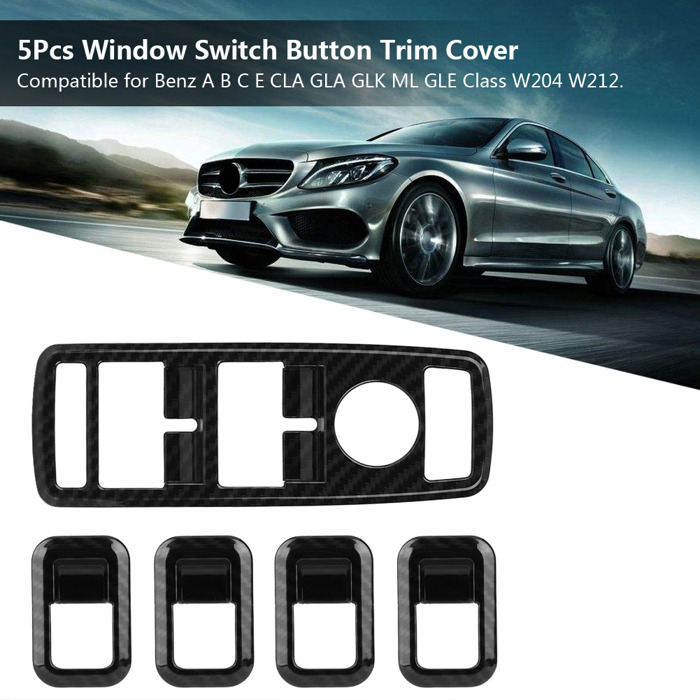 5-teiliges Fensterheberschalter-knopfset Für Mercedes-benz C-, Abc-, Cla-, Gla-, Glk-, Ml- Und Gle-klasse W204, Schalterabdeckungen, Innenraumzubehör