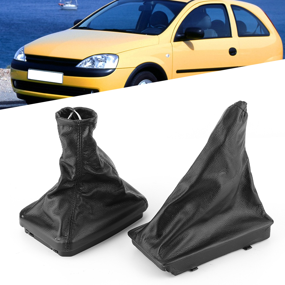 Staubschutzmanschetten Für Schalthebel Und Handbremse, Lederbezug Passend Für Opel Corsa C 00-06