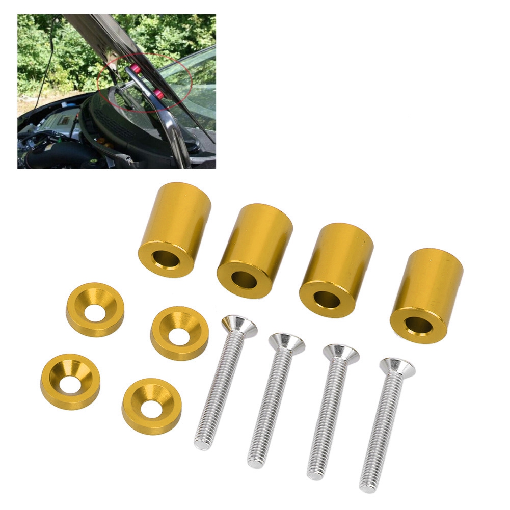 Abstandshalter Für Motorhaubengrill Aus Aluminiumlegierung, 6 Mm, Gold