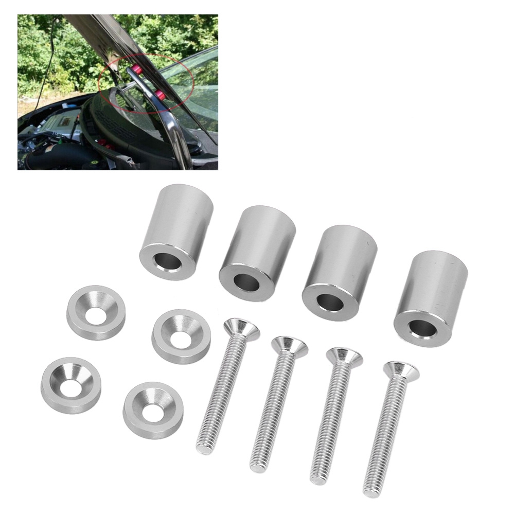 Motorhaubenabdeckung Aus Aluminium, Erhöhter Belüftungsabstandshalter, Kompatibel Mit 6-mm-motoren, Silber