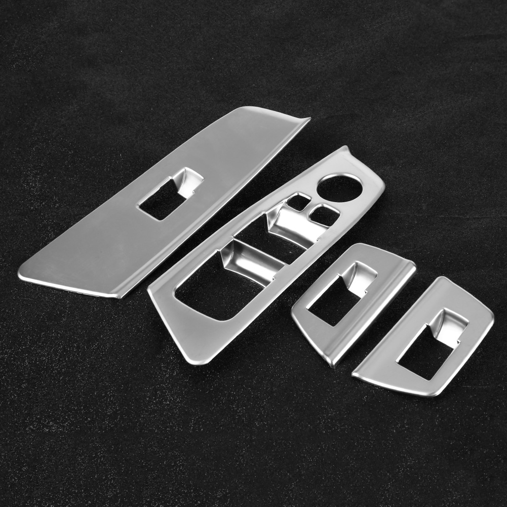 4x Fensterheberschalter-zierrahmen Für Bmw 5er G30 (2017–2018), Verchromte Schalterabdeckung, Schwarzes Interieur-zubehör
