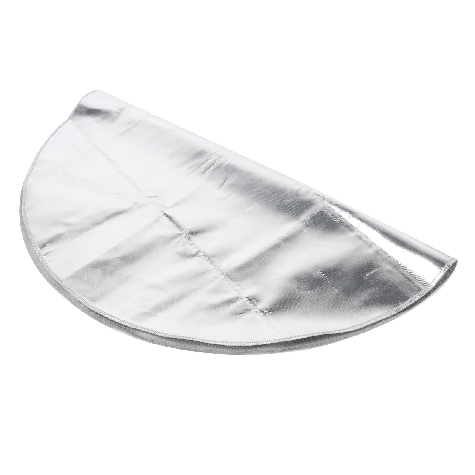 Runde, Feuerhemmende Matte Für Kamin, Terrasse, Grill, Rutschfest, Silbergrau, 91 Cm