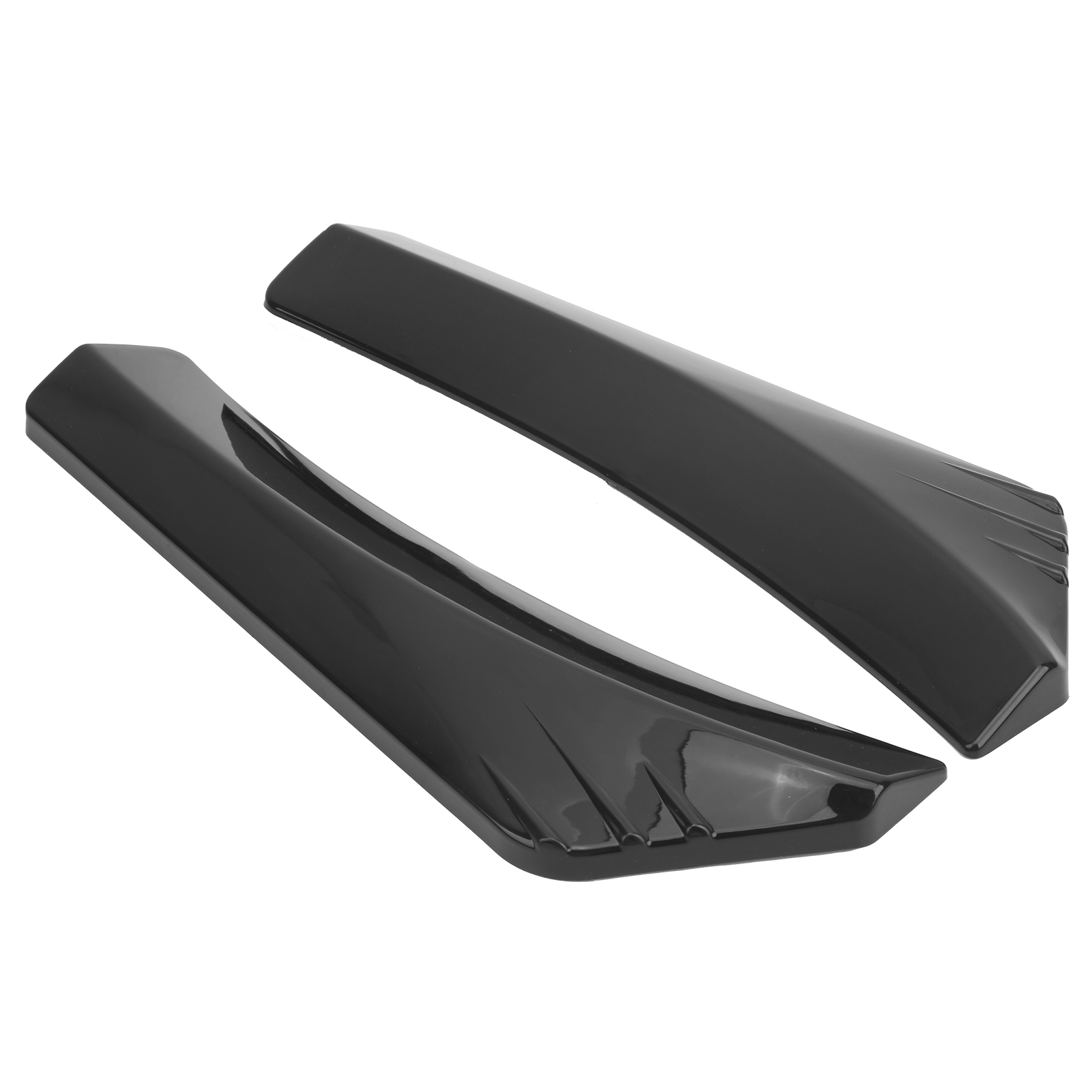 2 Stück Glänzend Schwarze Stoßstangenlippen-diffusor-splitter-wrap-winkel-kratzschutz Universal Für Autos