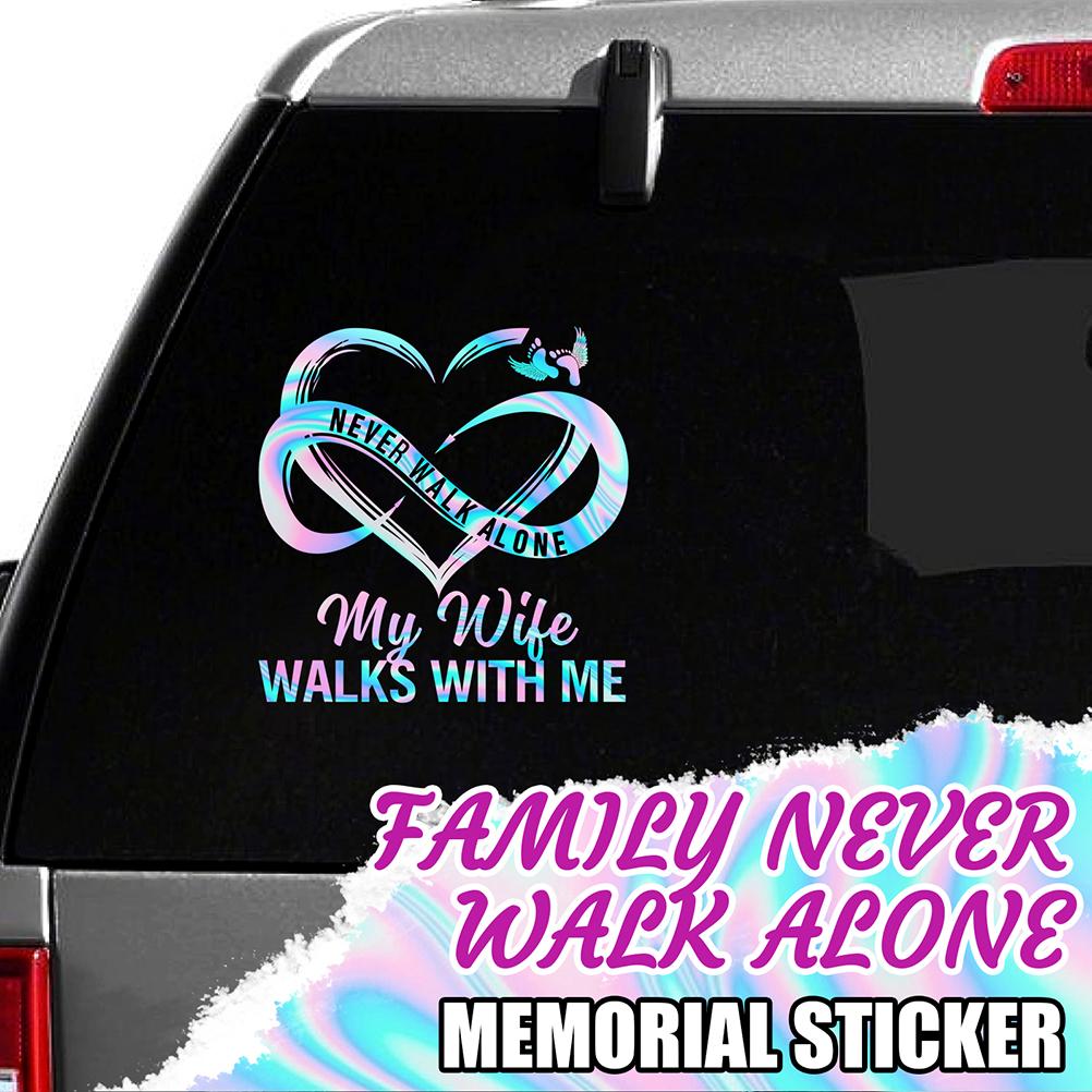3 Aufkleber „never Walk Alone“ Für Die Ganze Familie – Für Auto, Koffer, Laptop, Kühlschrank, Motorrad, Skateboard
