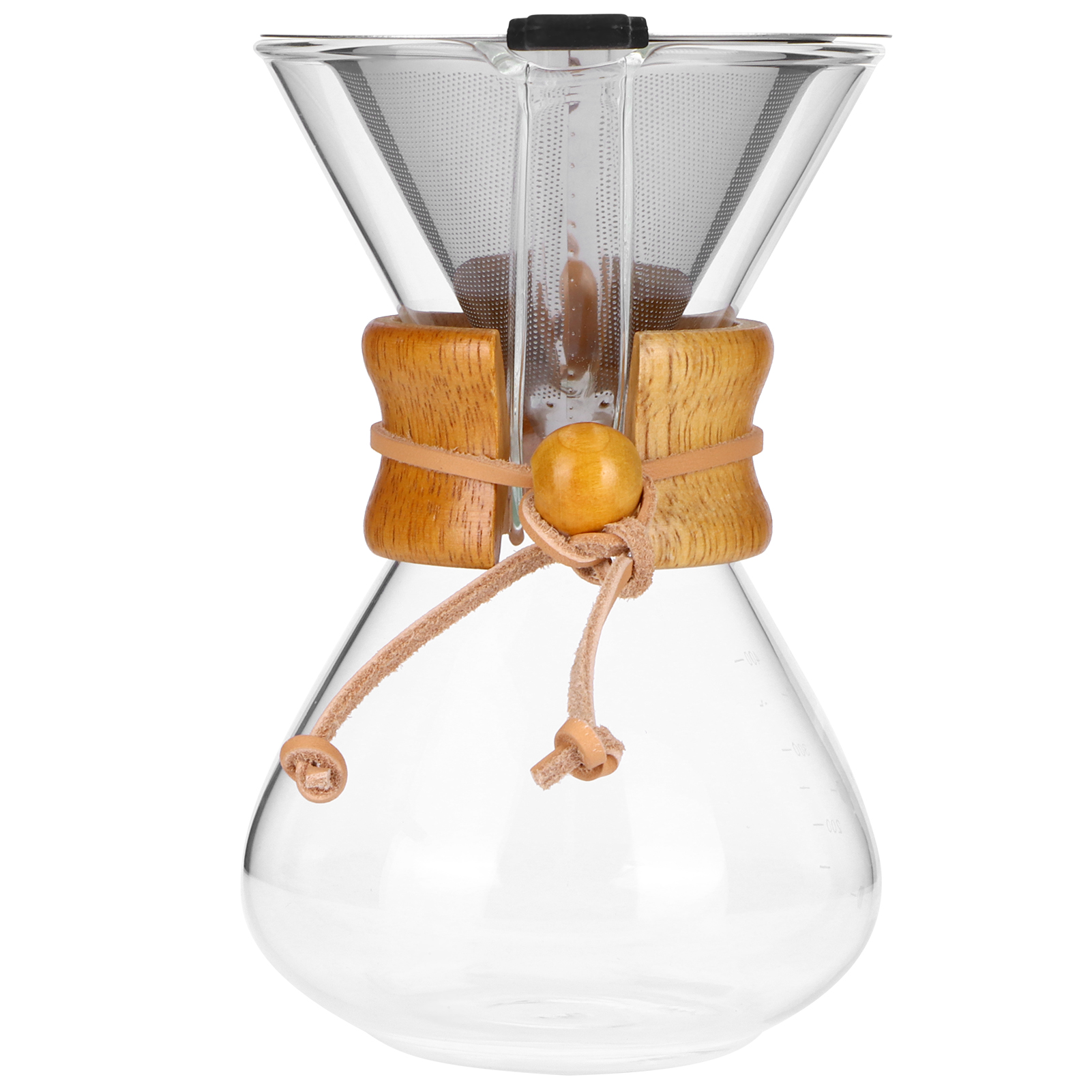 Hochtemperaturbeständige Glaskaffeekanne, Brühkännchen Mit Edelstahlfilter, 400 Ml