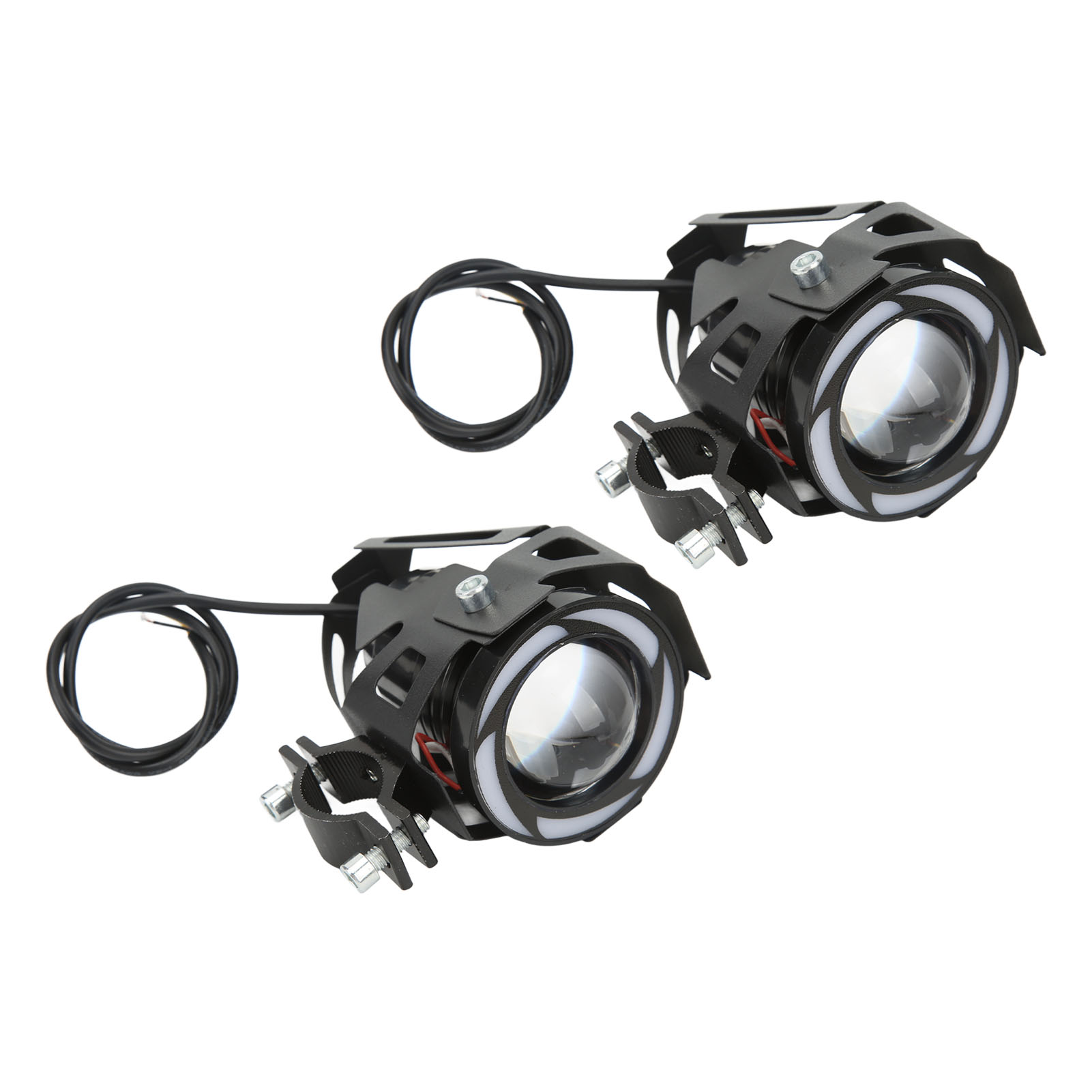 Led-motorradscheinwerfer Mit Farbigem Engelsring, Ip68, Abblend- Und Fernlicht, Blinker, Universell Für Auto, Lkw Und Boot