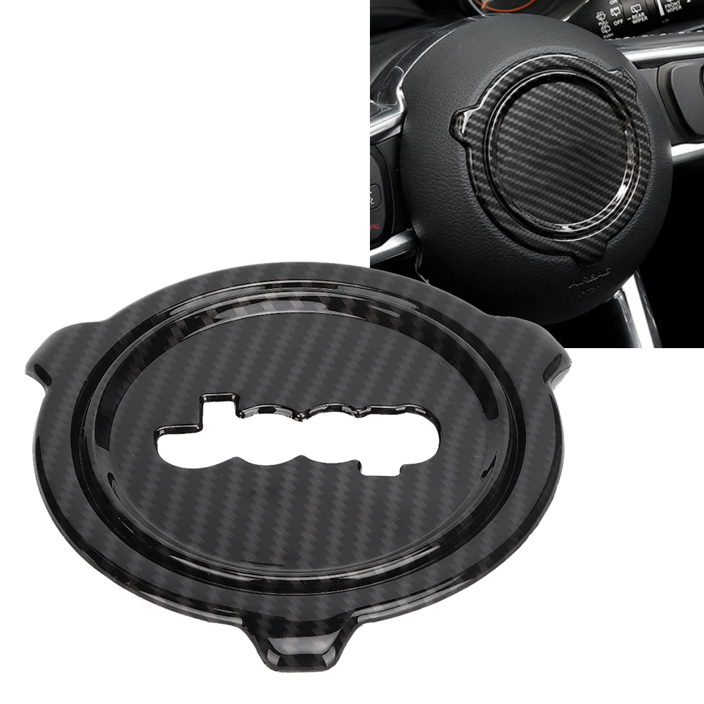 Lenkradnabenabdeckung Aus Kohlefaser Für Jeep Wrangler Jl Ab 2018, Zierleiste, Rahmenabdeckung, Kohlefaserstruktur, Fahrzeuginnenausstattung, Ersatzteil, 1 Stück