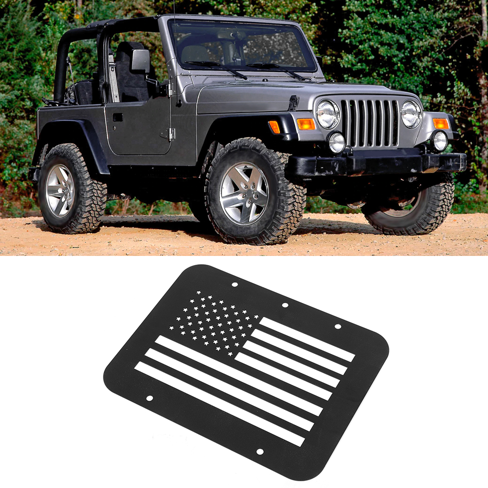Heckklappen-lüftungsauslass-abdeckplatte Im Nationalflaggen-design, Passend Für Jeep Wrangler Tj 1997-2006
