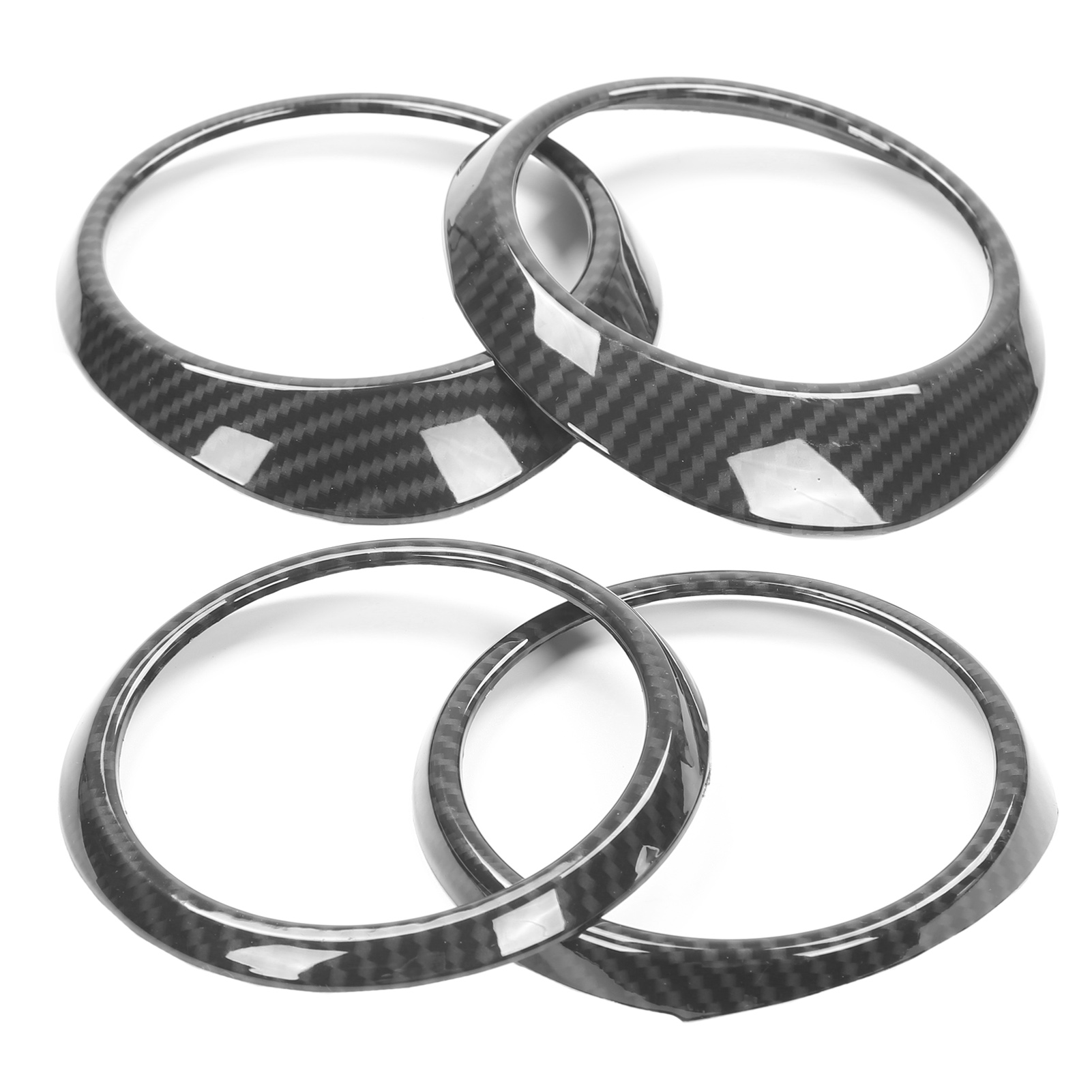 Dekorative Zierringe Aus Kohlefaser Für Die Mittleren Lüftungsdüsen Des Toyota Tacoma (2016–2020), Innenraum-lüftungsblenden, Sportliches Design, 2-teiliges Set