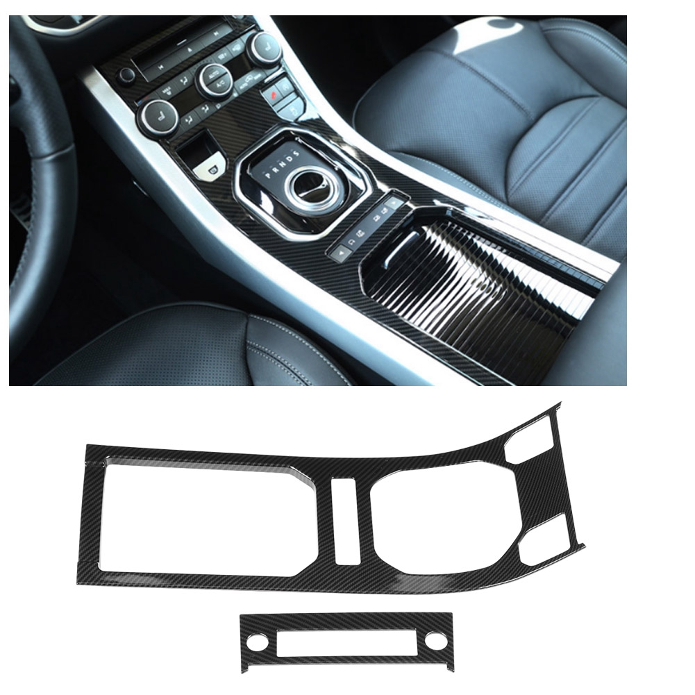 2-teilige Mittelkonsolenverkleidung In Carbon-optik Für Land Rover Range Rover Evoque (2012–2017), Interieurleisten Aus Kohlefaser