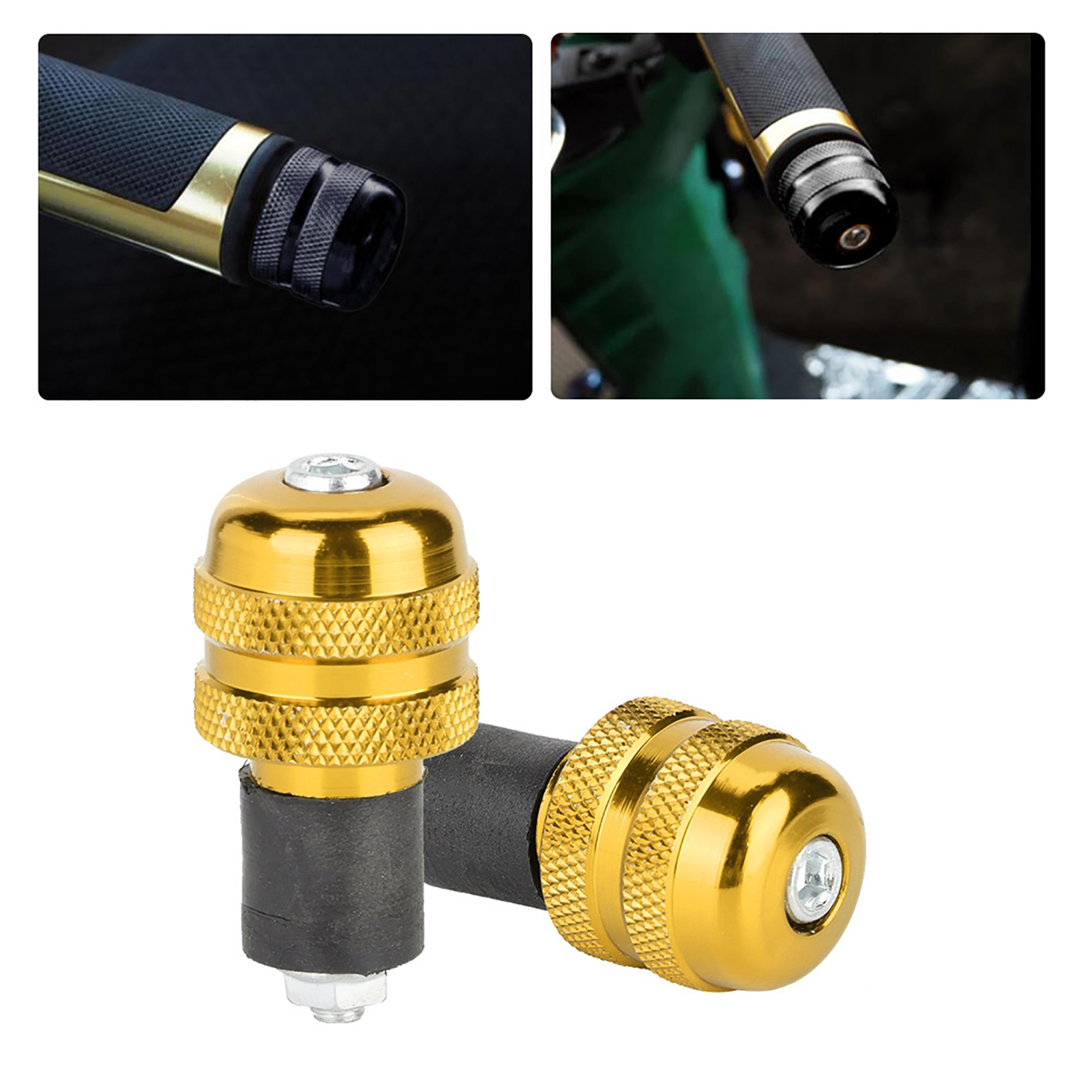 22-mm-motorradlenkergriffe, Vergoldete Lenkerendkappen, Ersatzteile Für Motorradlenker, 2-teiliges Set