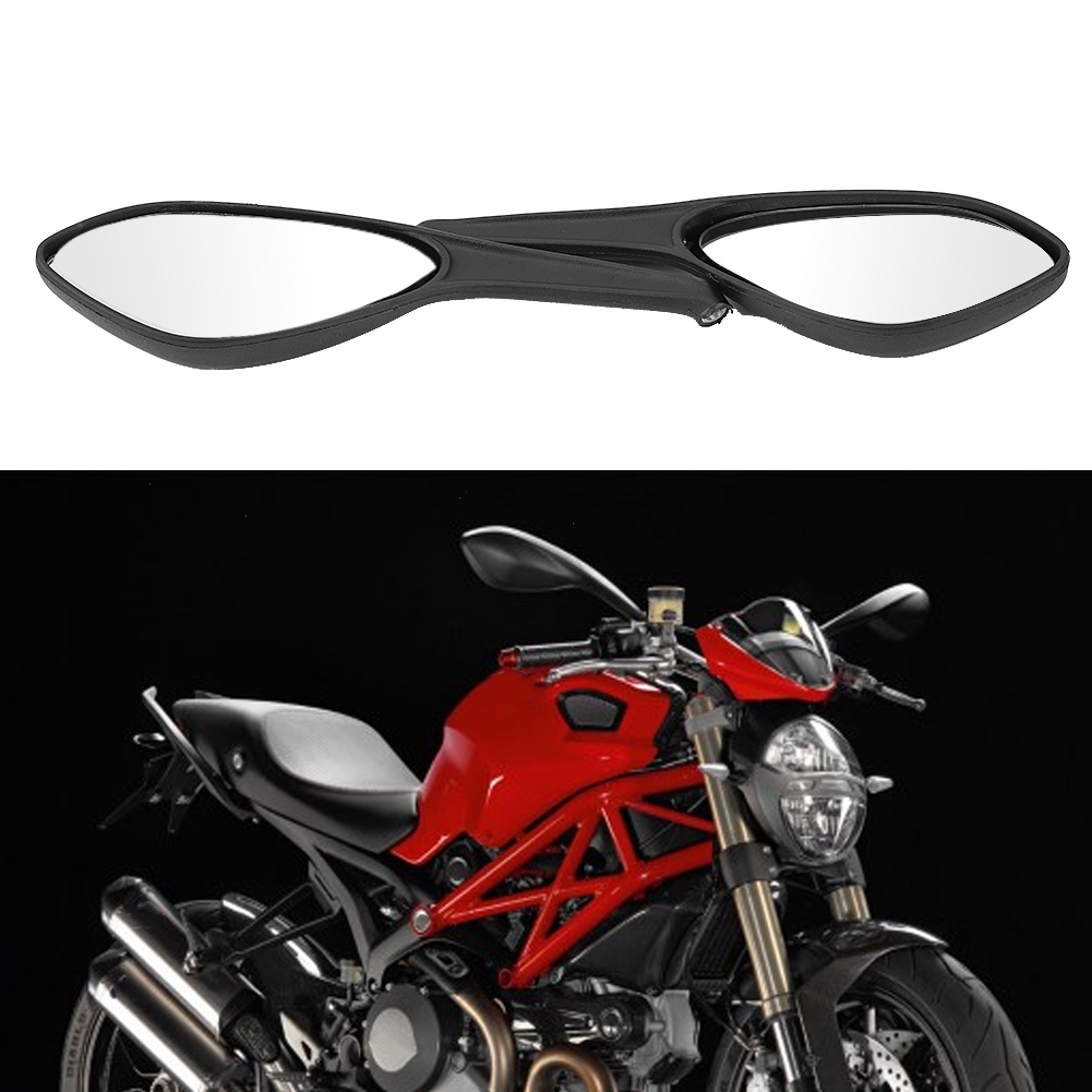 Originale Motorrad-rückspiegel Rechts/links, Kompatibel Mit Ducati Monster 696, 795, 796 Und 1100, Seitenspiegel, Paar, Aluminium, Mattschwarz