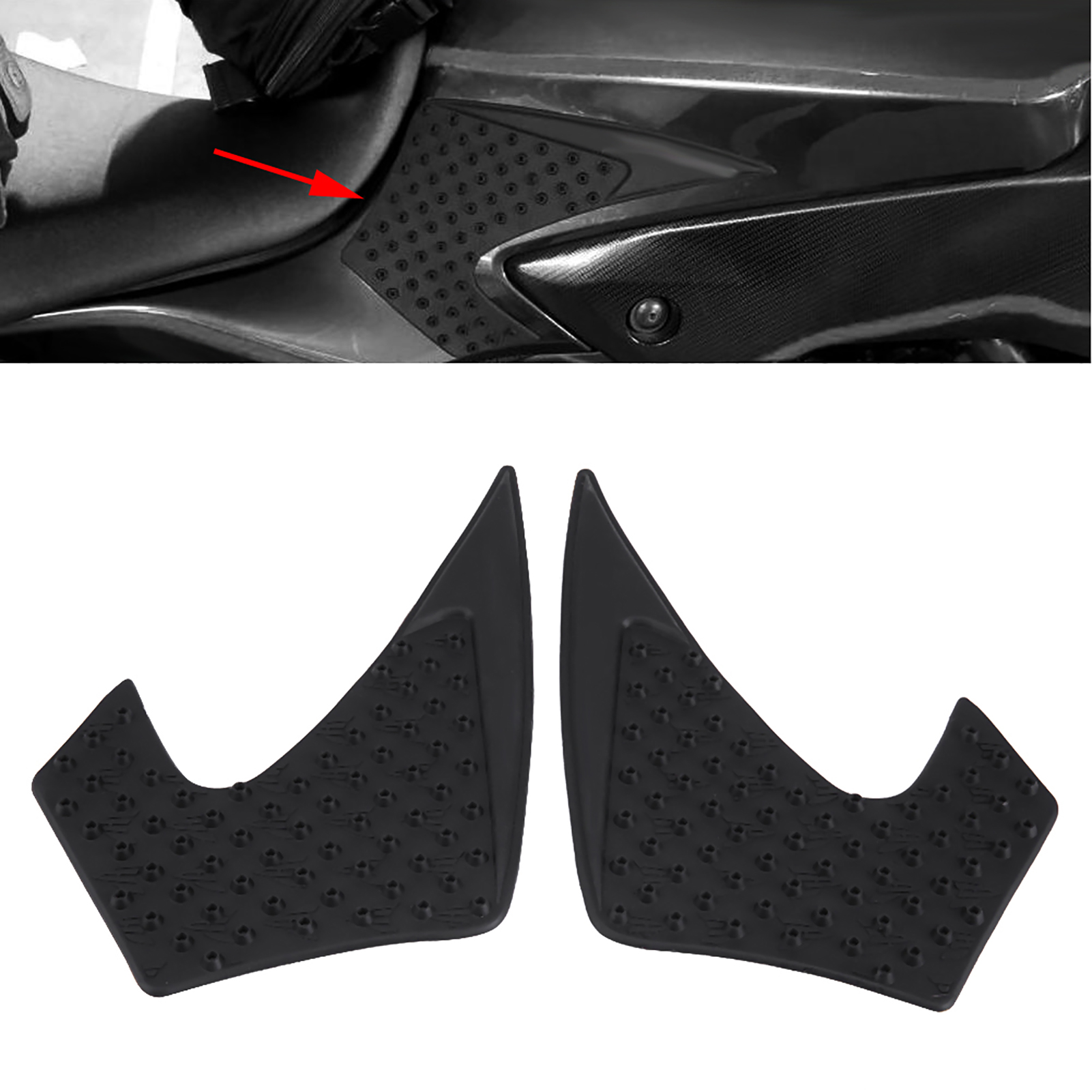 Paar Rutschfeste Aufkleber Für Kraftstofftank, Motorrad-kniegriff, Anti-rutsch-aufkleber Mt-07 Fz-07 2014-2016, Tankschutz, 2er-set.