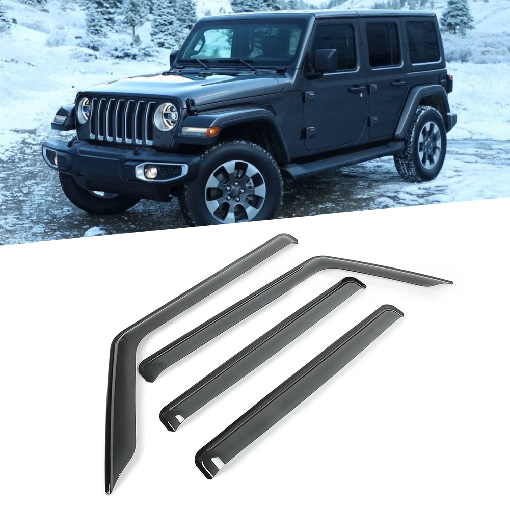 Sonnenschutz- Und Regenschutz Für Die Autofenster, Passend Für Jeep Wrangler Jl Ab Baujahr 2018 (4-türig).