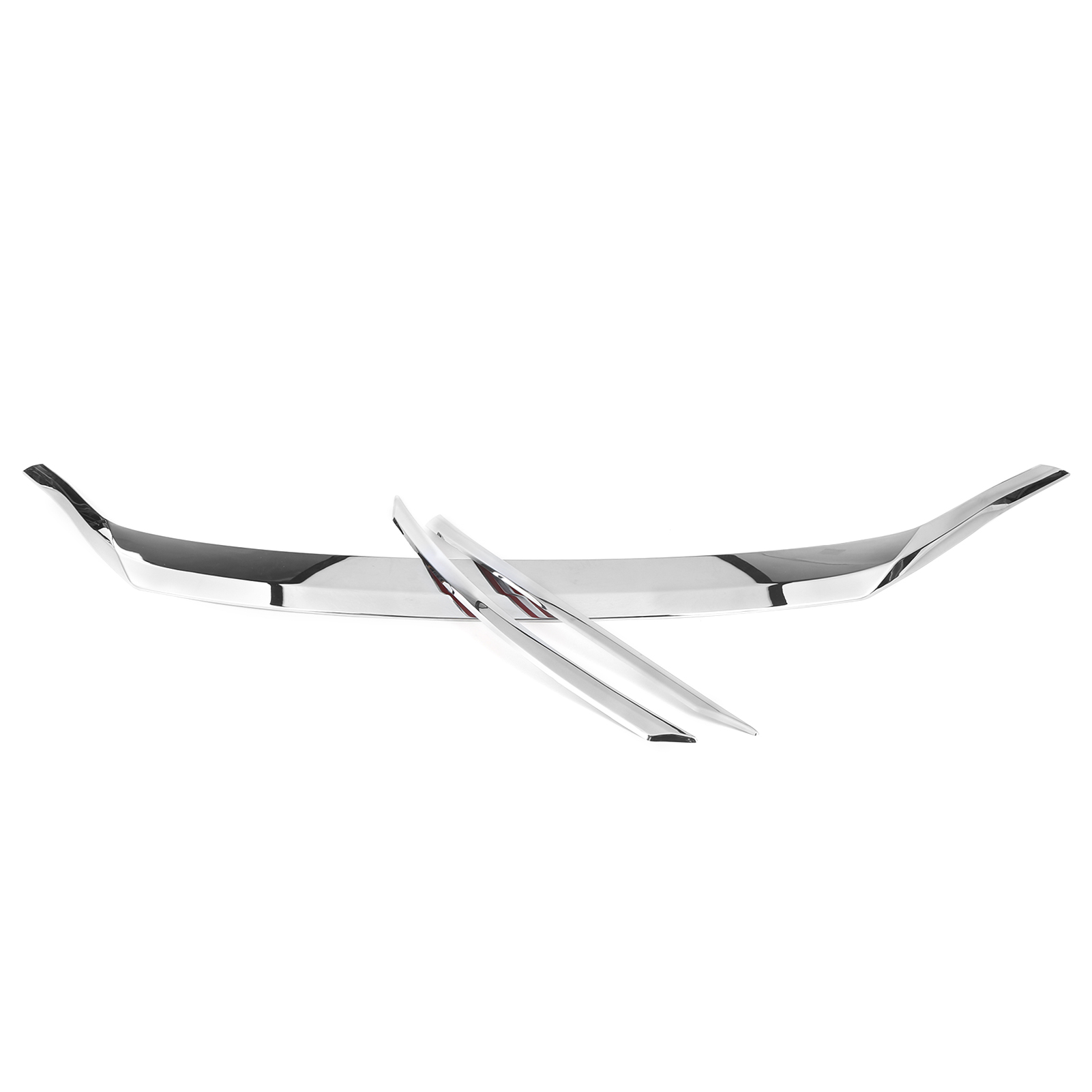 3-teiliger, Hochglänzender Chrom-kühlergrill- Und Motorhauben-zierleistenschutz, Kompatibel Mit Harrier Venza Xu80 2020-2021