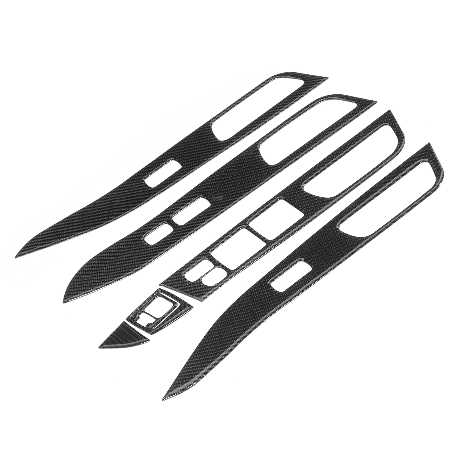 7-teiliges Set Aus Fensterheberschalterabdeckungen Aus Kohlefaser, Passend Für Mitsubishi Lancer 2008–2016 (linkslenker)