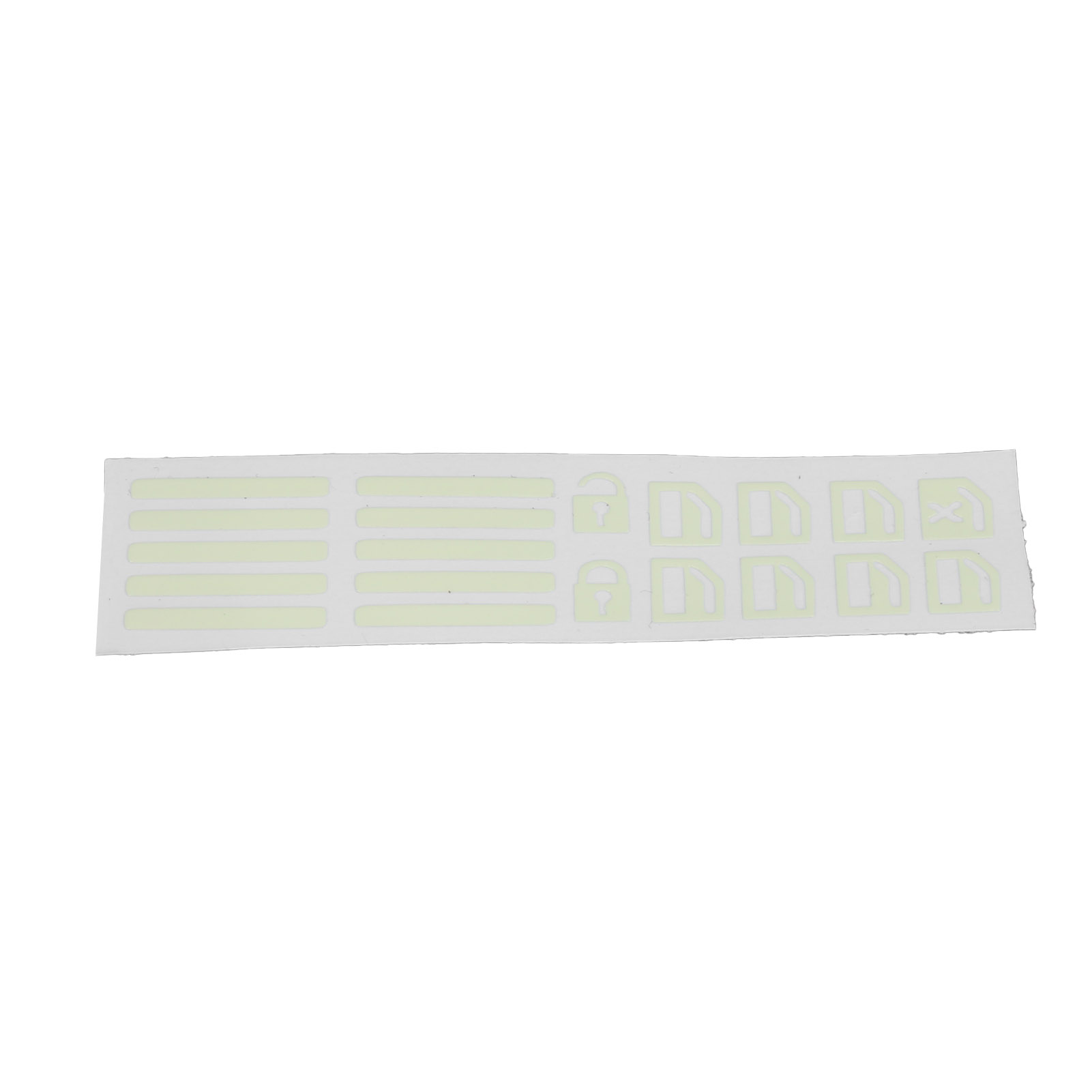Leuchtende Aufkleber Für Autofensterschalter, Grüne Fluoreszierende Dekoration, Universelle Phosphoreszierende Klebstoffe, 8-teiliges Set