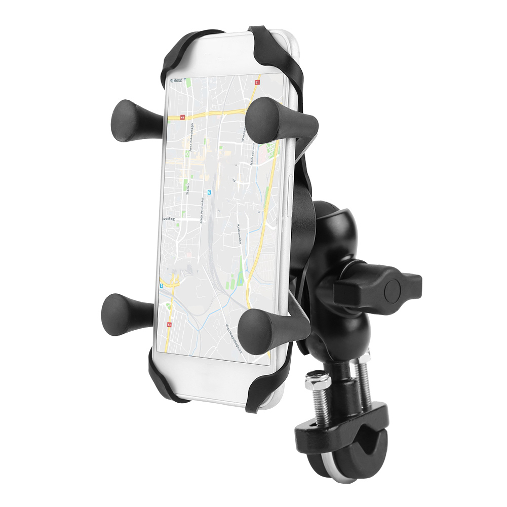 360° Drehbare Motorrad-handyhalterung, Basis Aus Aluminiumlegierung, Fahrradlenker, Robuste Und Verstellbare Smartphone-halterung.