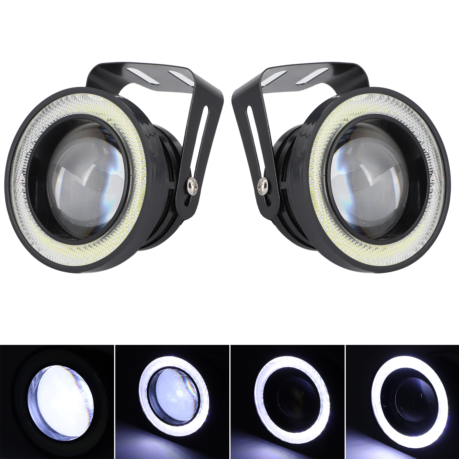 3-in-1 Led-nebelscheinwerfer Für Autos, Angel-eye-ring, Superhell, Ip65 Wasserdicht, 12v Universell