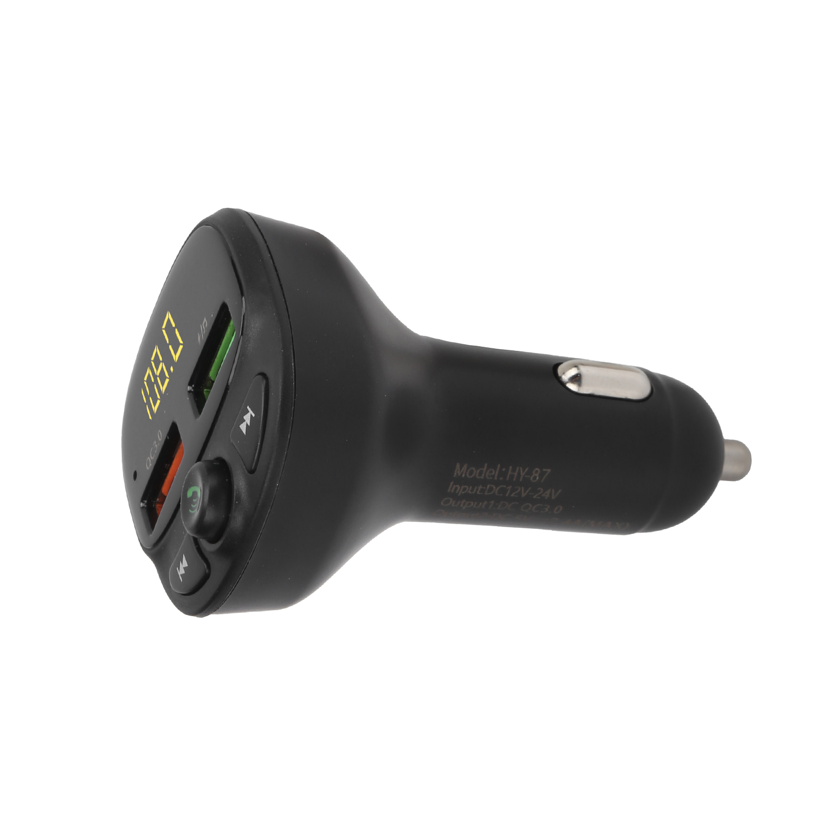 Bluetooth 5.0 Fm-transmitter Fürs Auto, Dual-qc3.0-usb-ladegerät, Led-display, Freisprecheinrichtung Mit Sprachansage, 12–24 V