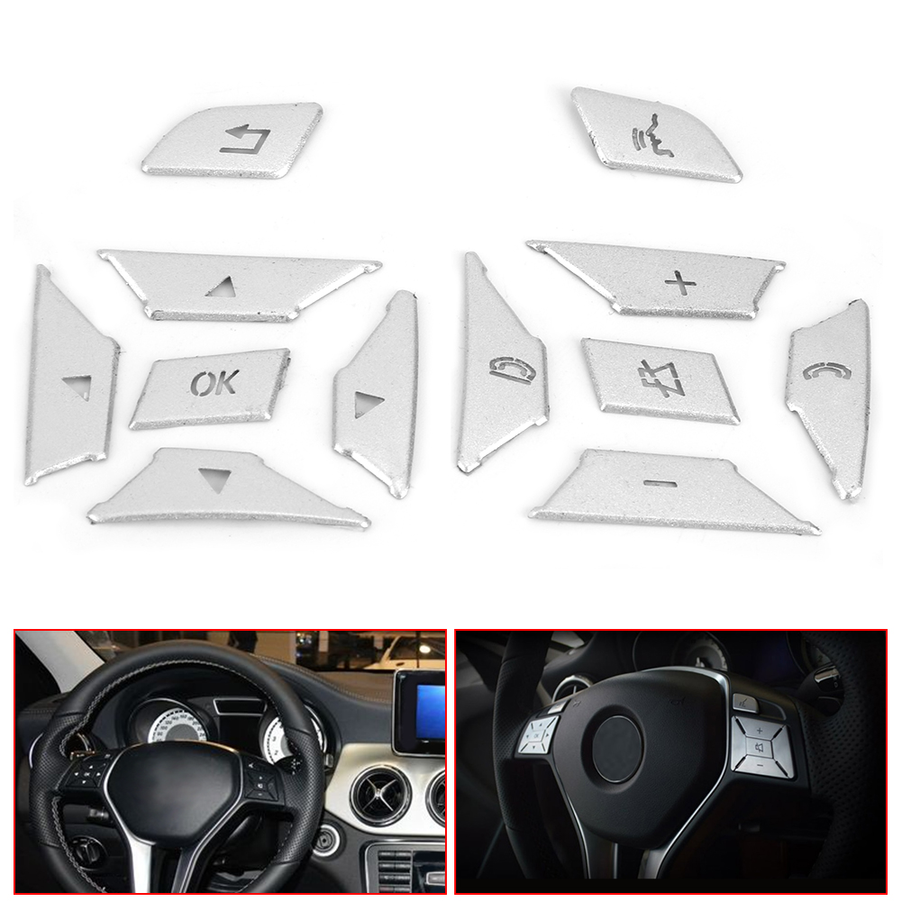 12-teiliges Set Lenkradknopf-schutzleisten Passend Für Mercedes-benz W204, W212 Und W117