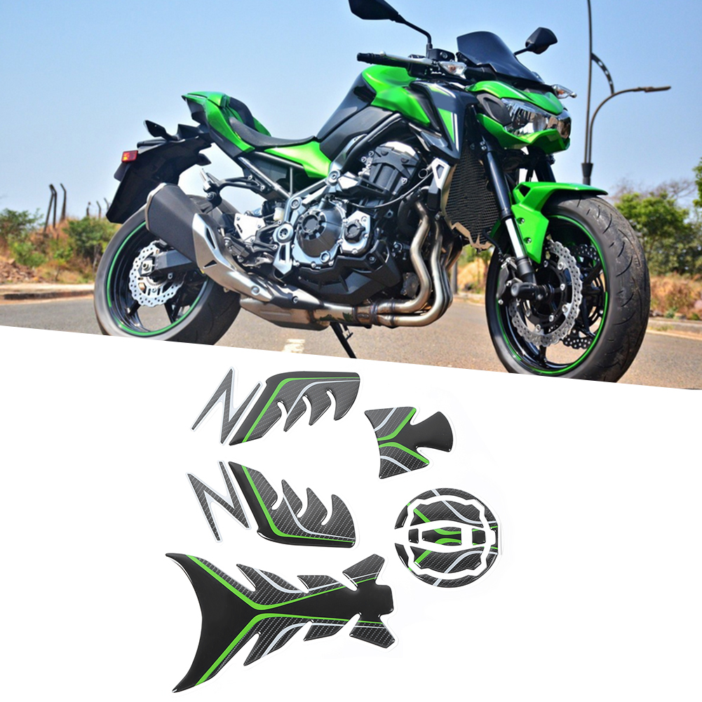 Öltank-3d-schutzpolster, Zierleiste Mit Fischgrätenmuster, Passend Für Kawasaki Ninja Z900