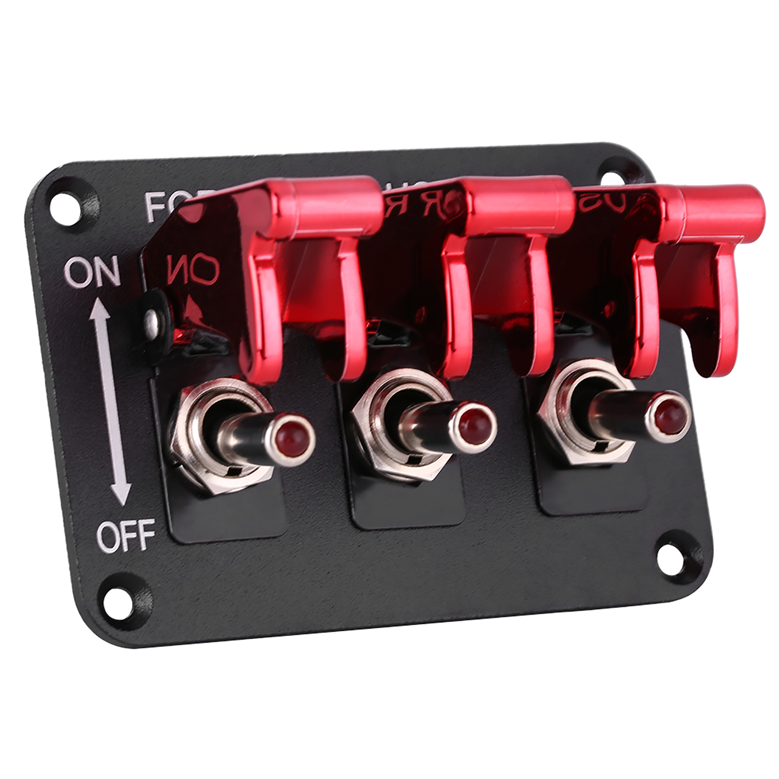 12v-panel Mit 3 Roten Kippschaltern Für Rennwagen