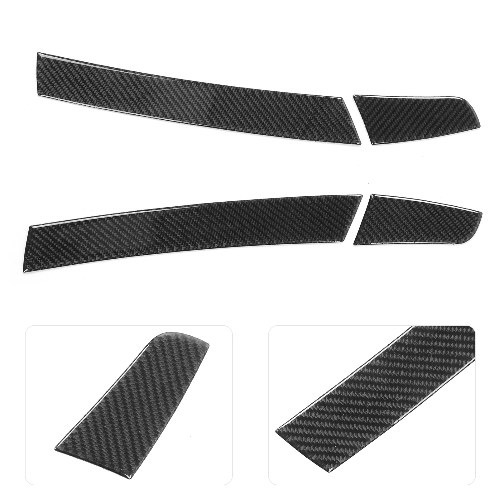 Mittelkonsolenverkleidung Aus Kohlefaser, 4-teilig, Seitenschutzaufkleber Für Die Armlehne, Kompatibel Mit Toyota Prius 2012-2015