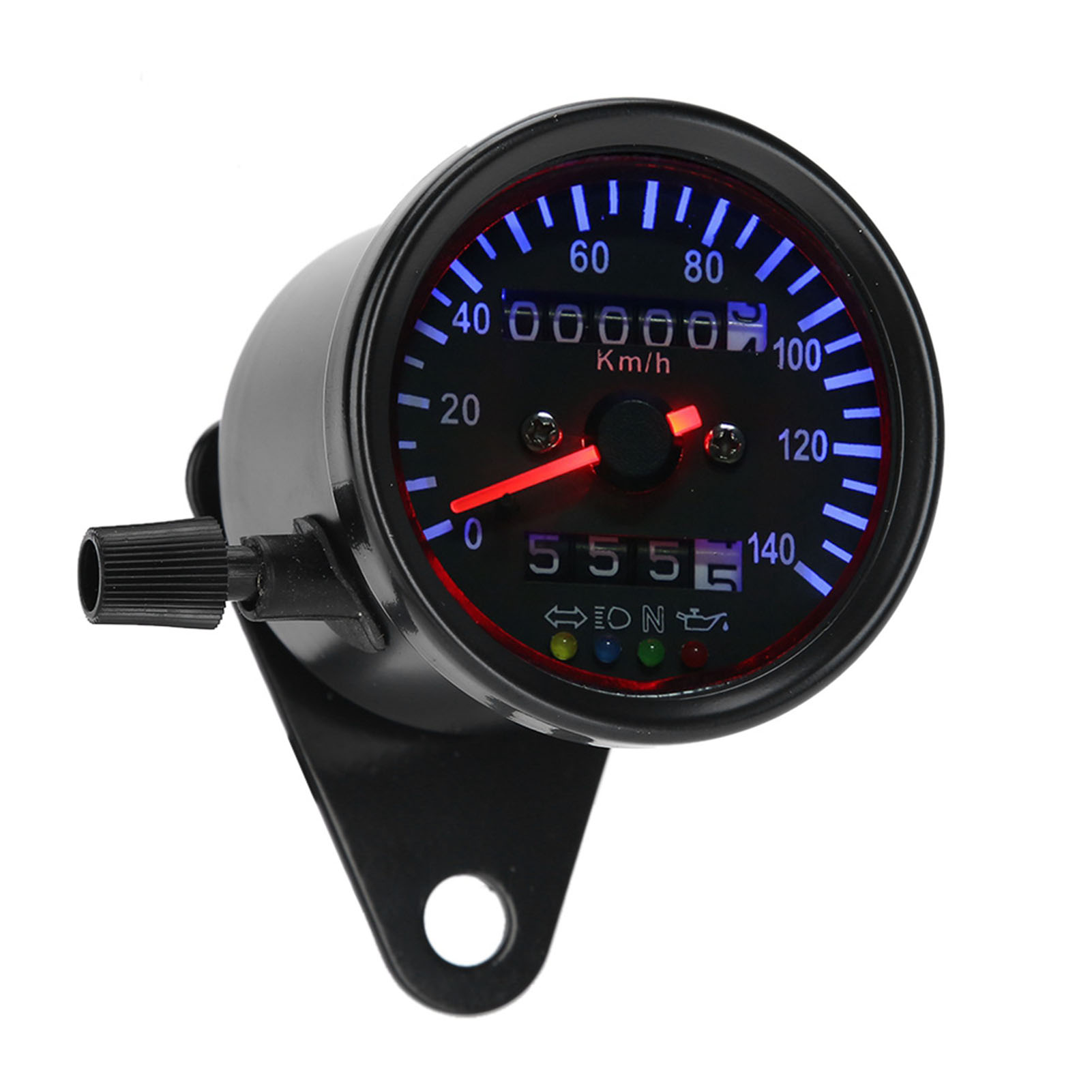 12v Motorrad-tachometer Mit Led-hintergrundbeleuchtung, Doppel-kilometerzähler-kit Für Cafe Racer