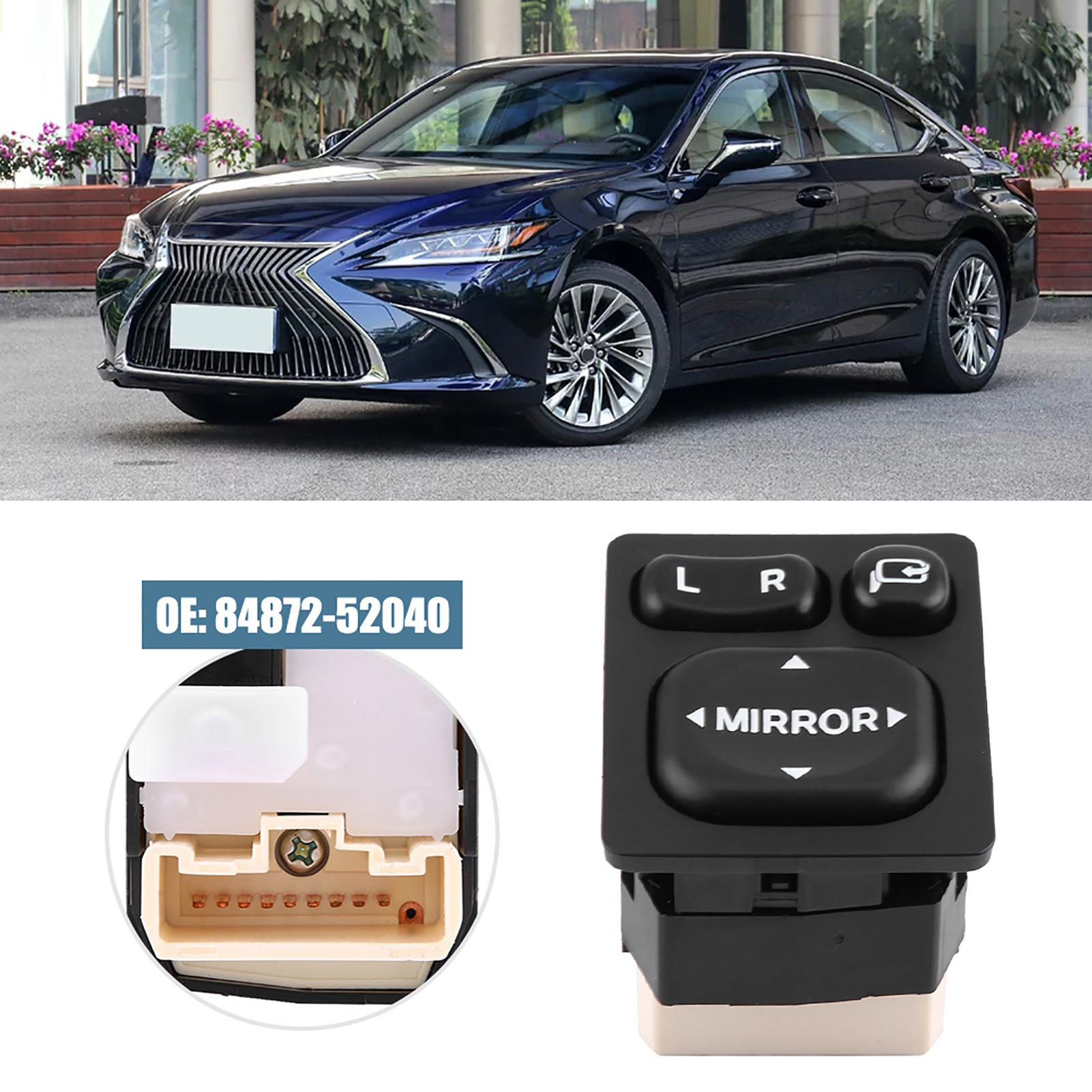 Elektrisch Einklappbarer Rückspiegel-steuerschalter Für Toyota 84872-52040, Autoteil, Klappspiegelschalter, 1 Stück
